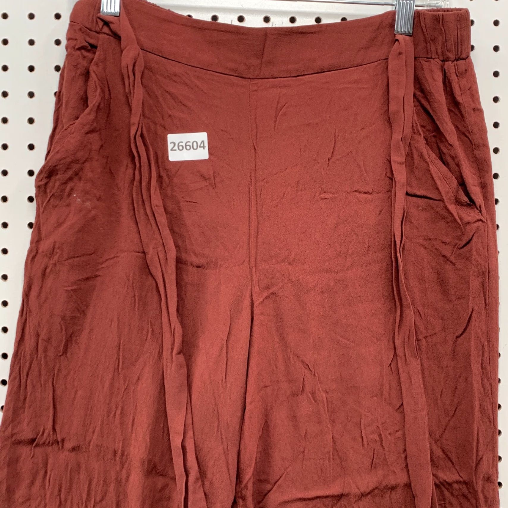 Vintage VINTAGE Wilfred Nanterre Pants Women’s Large Rust Brown Flowy Wide Leg Cropped 31x23.5 Size 24" / US 00 / IT 34 - 2 Thumbnail