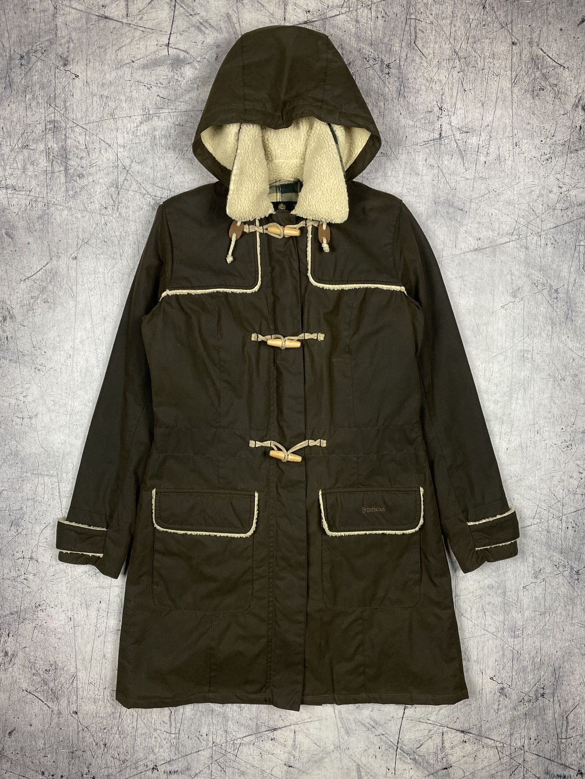 Barbour Vintage Barbour Uplands Duffle Wax Tartan Coat Jacket Size M / US 6-8 / IT 42-44 - 2 Thumbnail