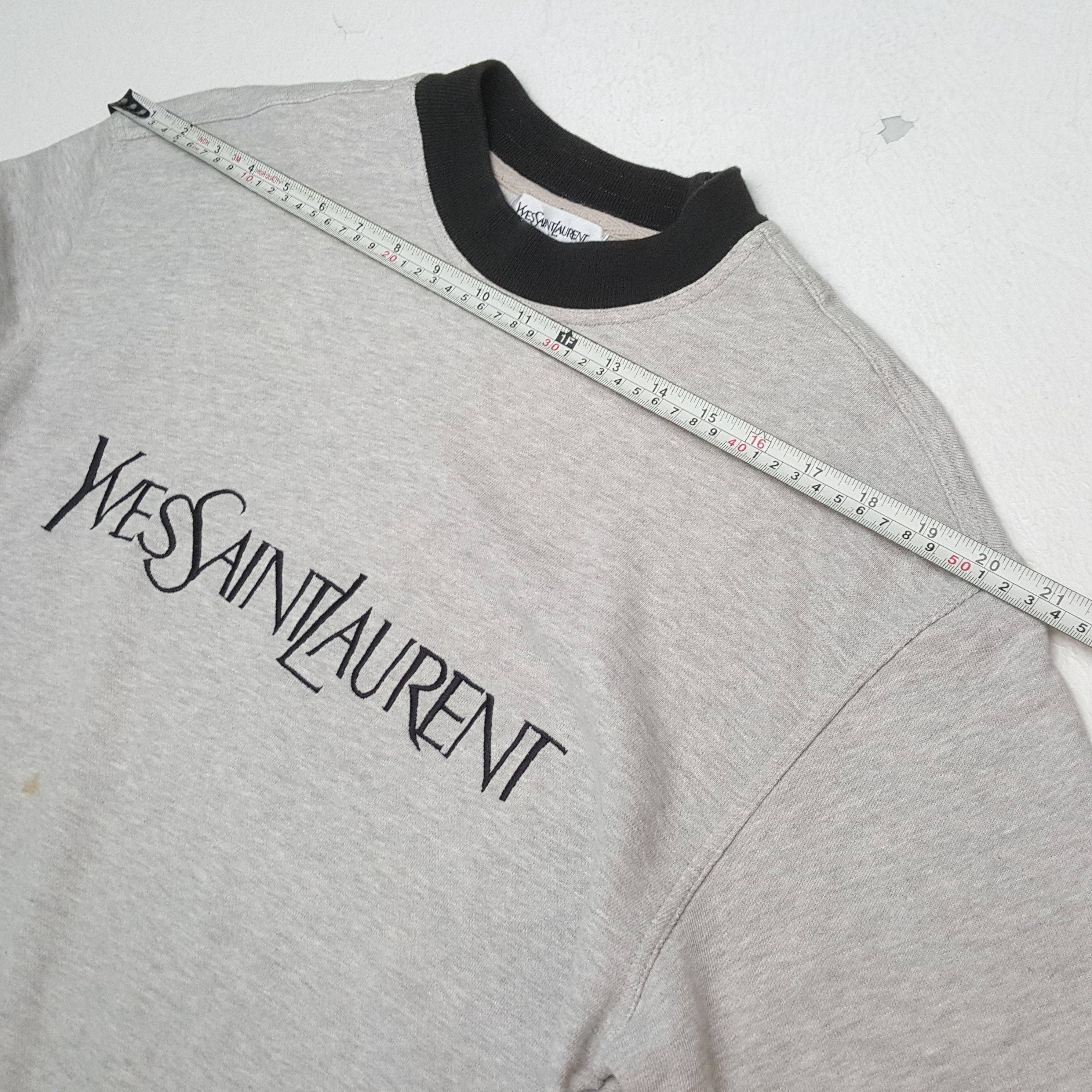 Vintage YVES SAINT LAURENT Fashion Brand Spellout Design Sweatshirt Size US S / EU 44-46 / 1 - 4 Thumbnail