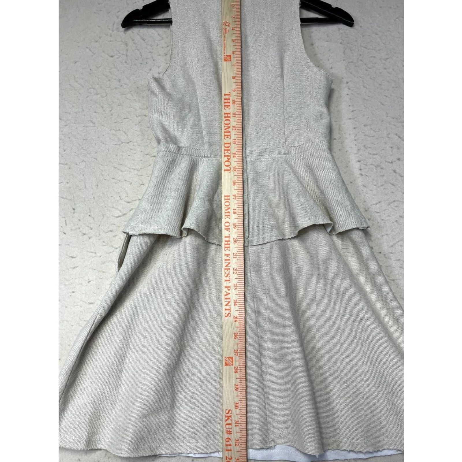 Banana Republic Banana Republic Dress Sheath Knit Peplum Sleeveless 2P Beige Pencil Business Party Workwear Lined Stretch Solid Vintage No Size XS / US 0-2 / IT 36-38 - 3 Thumbnail