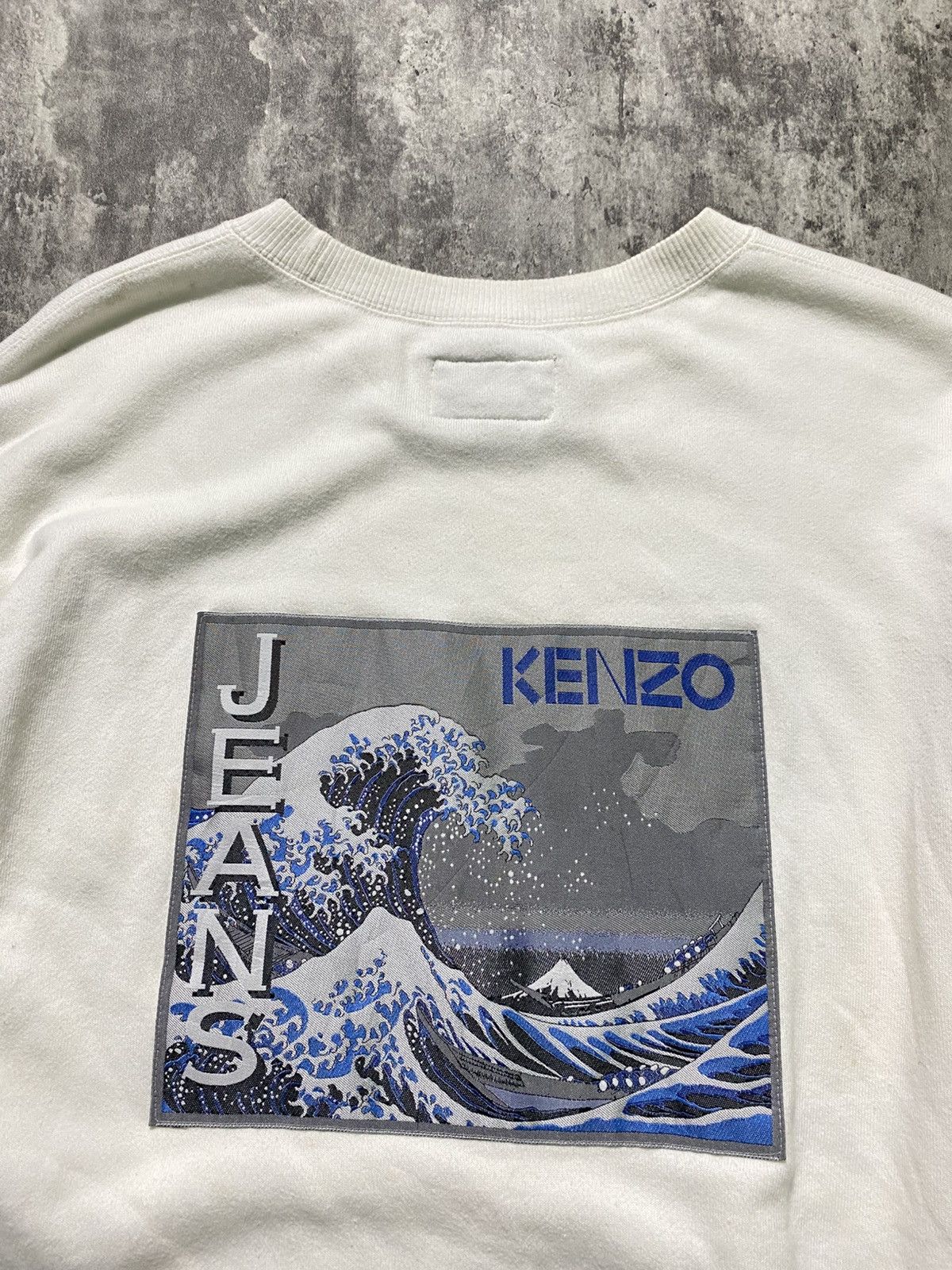 Kenzo × Vintage Vintage Kenzo Katsushika Hokusai Die Globe Welle Sweatshirt Size US L / EU 52-54 / 3 - 3 Thumbnail