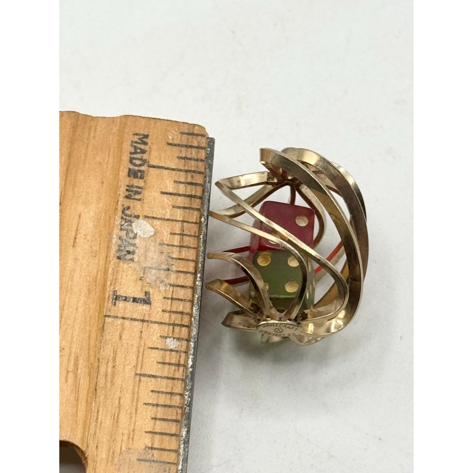 Vintage Danecraft Caged Dice Casino Gold Filled Estate Vintage Charm Size ONE SIZE - 7 Thumbnail