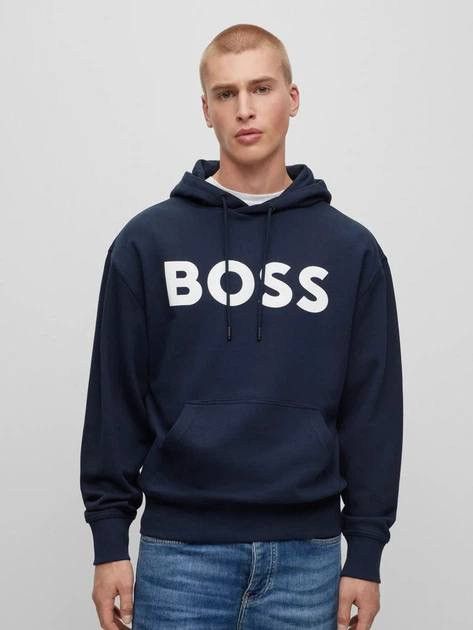 Hugo Boss Hugo Boss BOSS Logo Hoodie Navy Men’s Pullover Sweatshirt Size US L / EU 52-54 / 3 - 2 Thumbnail