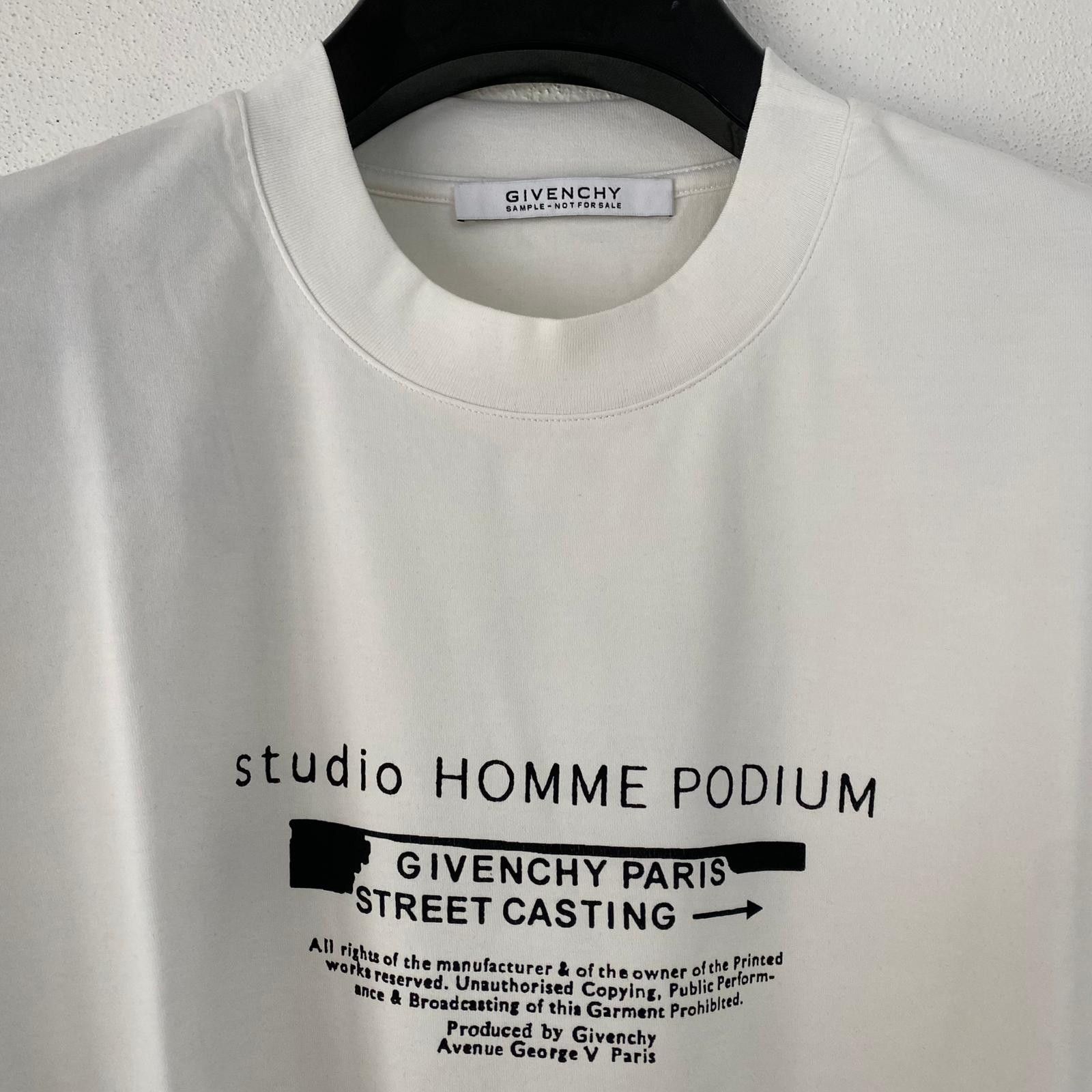 Givenchy White Layered Studio Homme Logo Oversized T-Shirt Size US M / EU 48-50 / 2 - 2 Thumbnail
