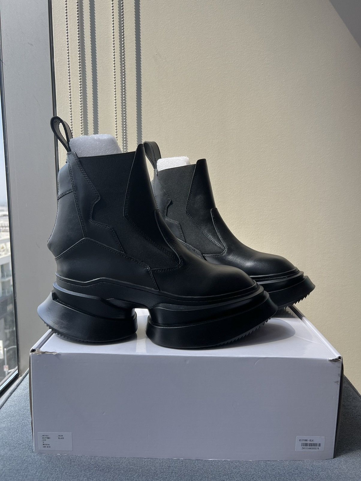 image of Julius Black Side-Gore Shell Chelsea Boots, Men's (Size 11)