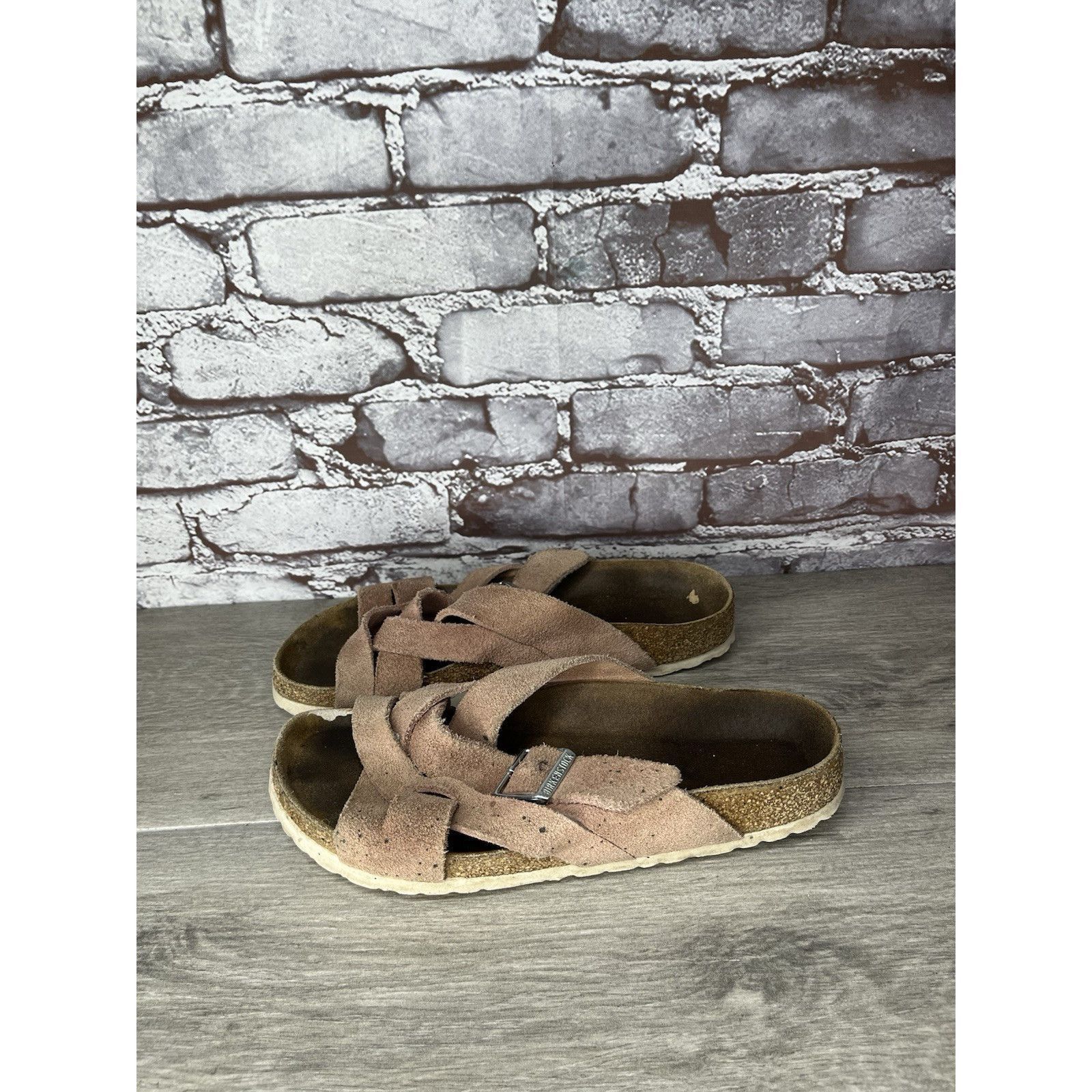 Birkenstock Birkenstock Lugano Pink Clay Suede Leather Slides Sandals Wo Size US 8.5 / IT 38.5 - 14 Thumbnail