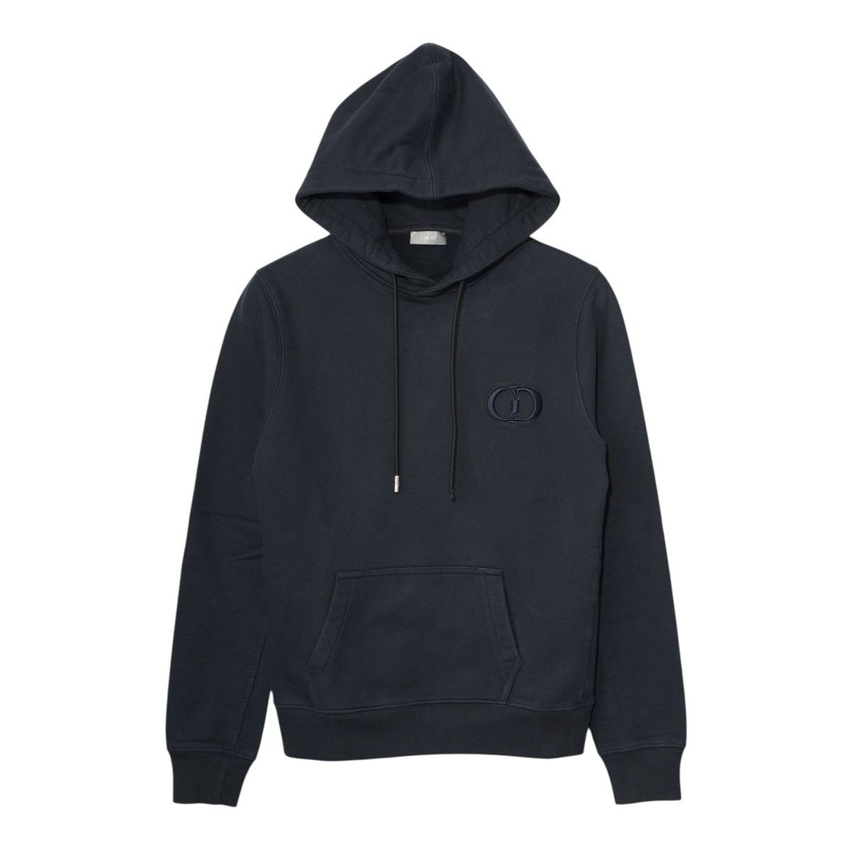 Dior ネイビーロゴフーディ Dior Oblique Relaxed-Fit Hooded Sweatshirt Navy Blue Cotton