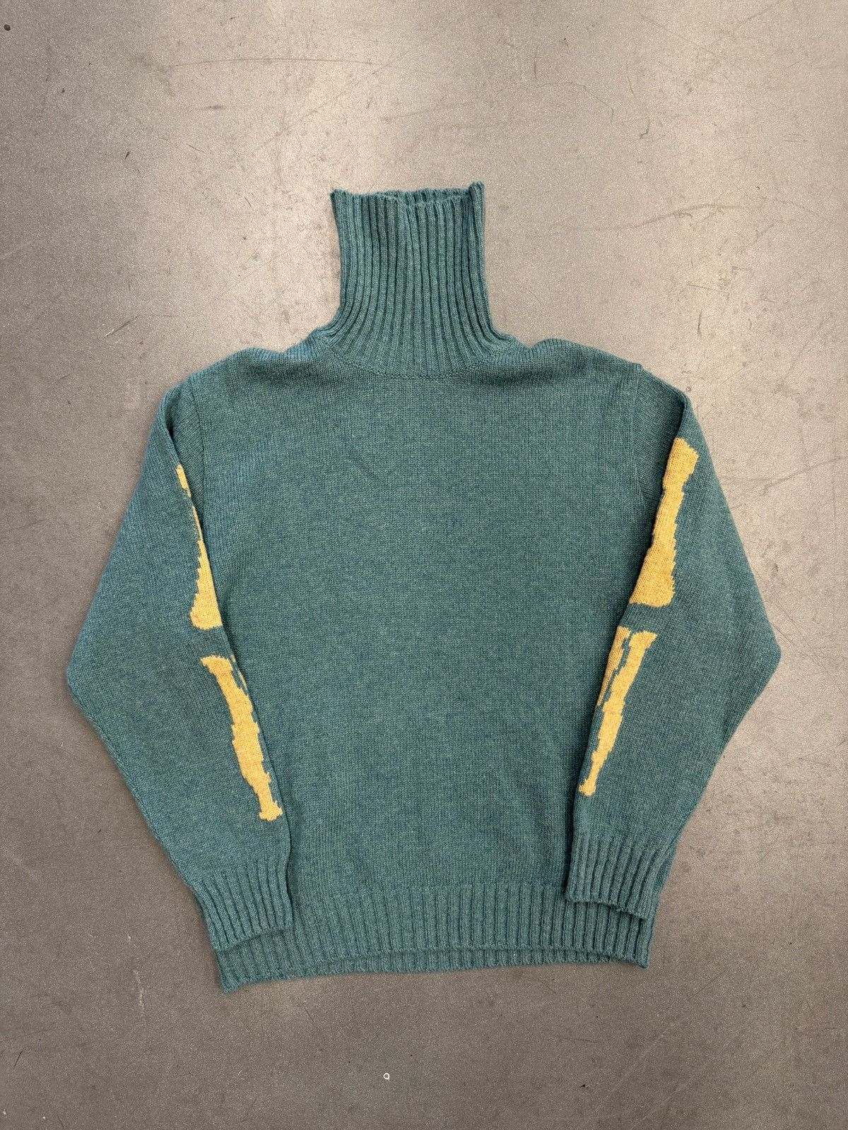 Kapital Kapital 5G Wool Bone Crewneck Sweater Saxophone Size 3/ Size US L / EU 52-54 / 3 - 2 Thumbnail