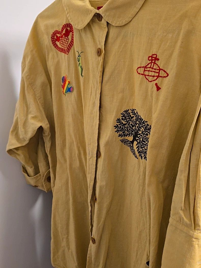 Vivienne Westwood Beige Embroidered Shirt dmc
