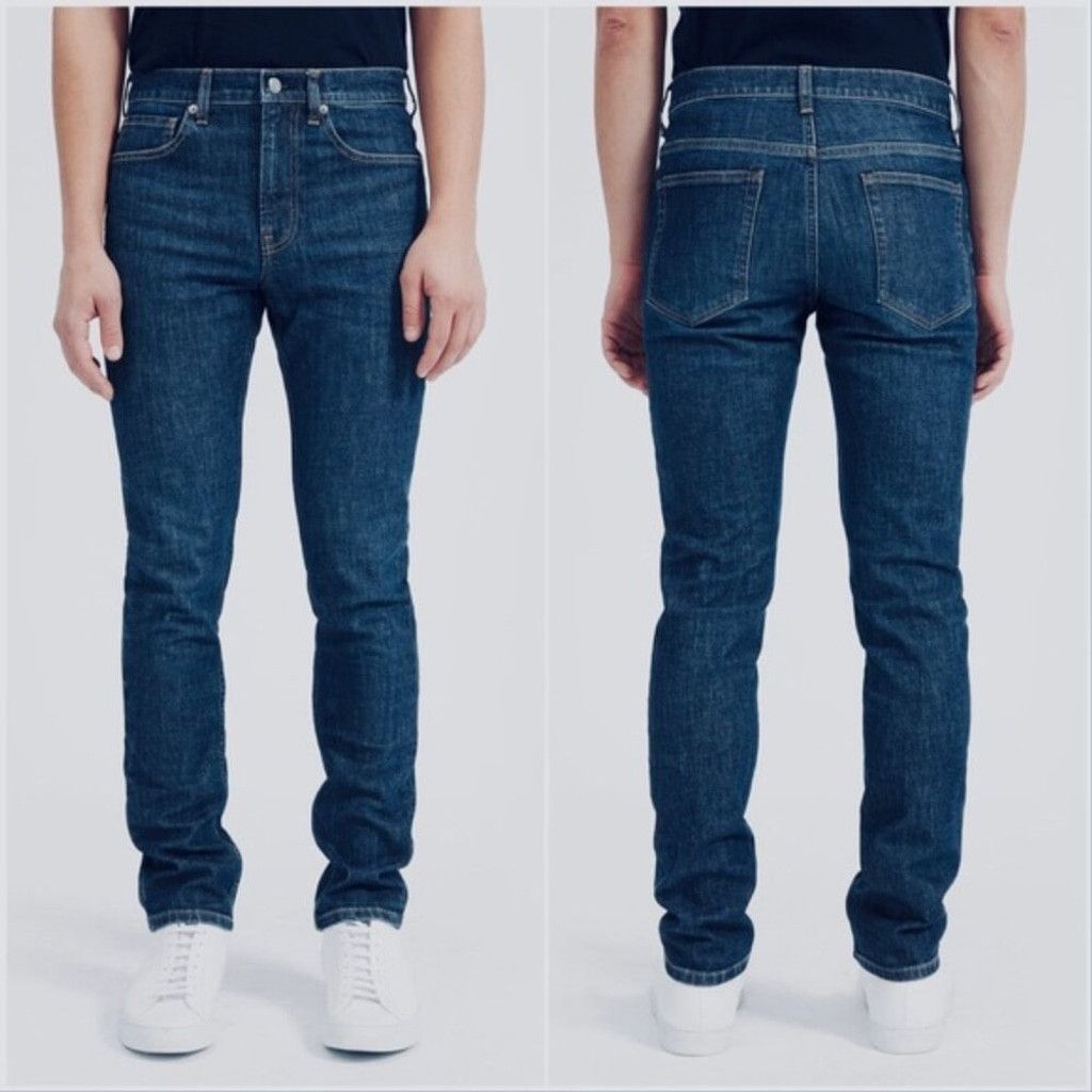 Everlane EVERLANE The Slim Fit Jean Organic Cotton Medium Dark Blue Size US 30 / EU 46 - 1 Thumbnail