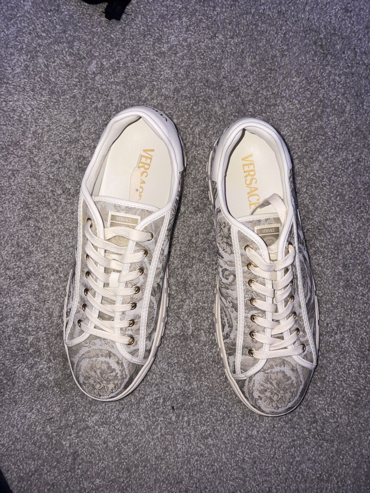 Versace Versace Greca Jacquard Men Shoes Size US 12 / EU 45 - 2 Thumbnail