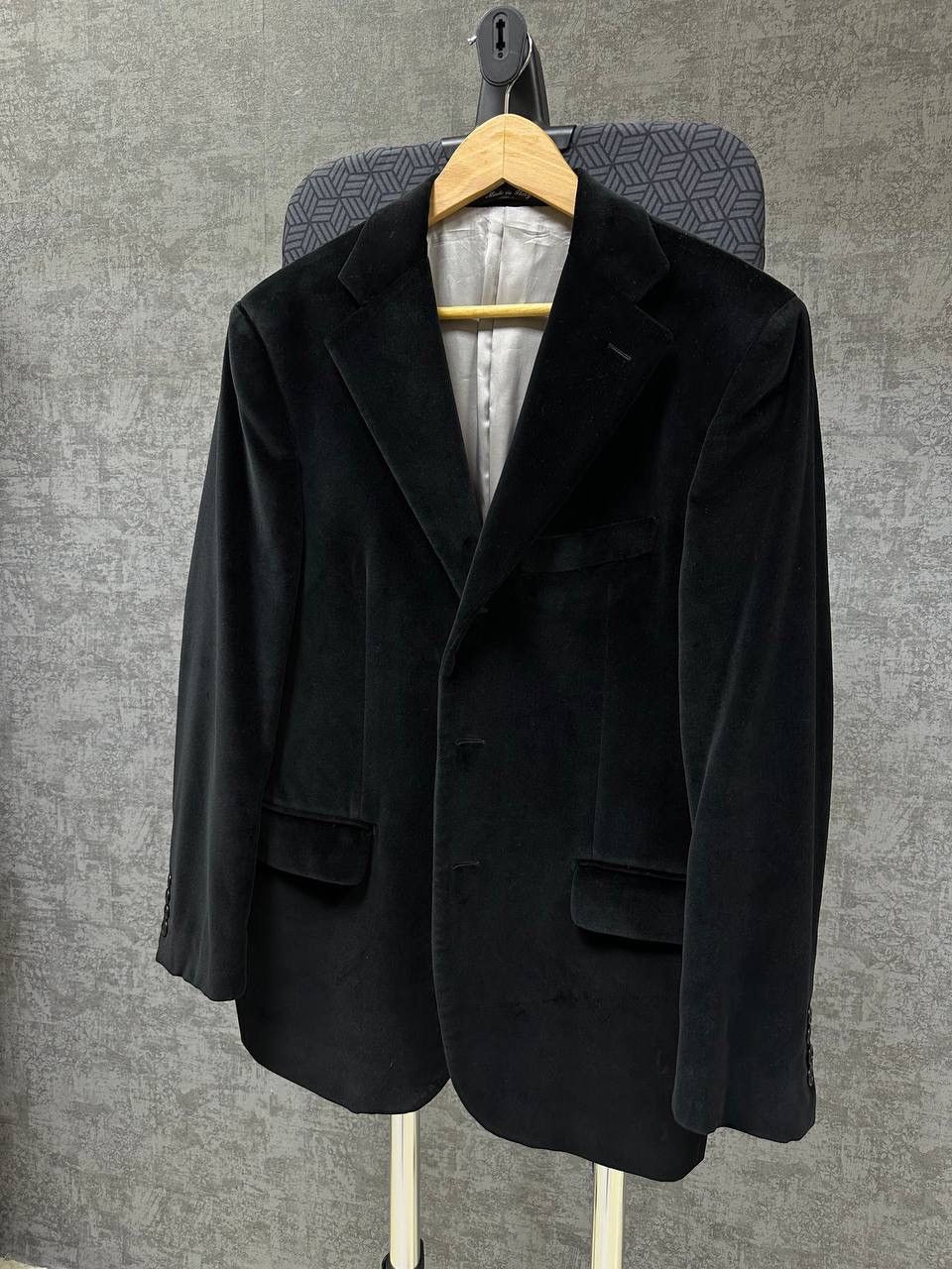 Vintage Ariston Men’s Sportcoat Velour Blazer Jacket Black