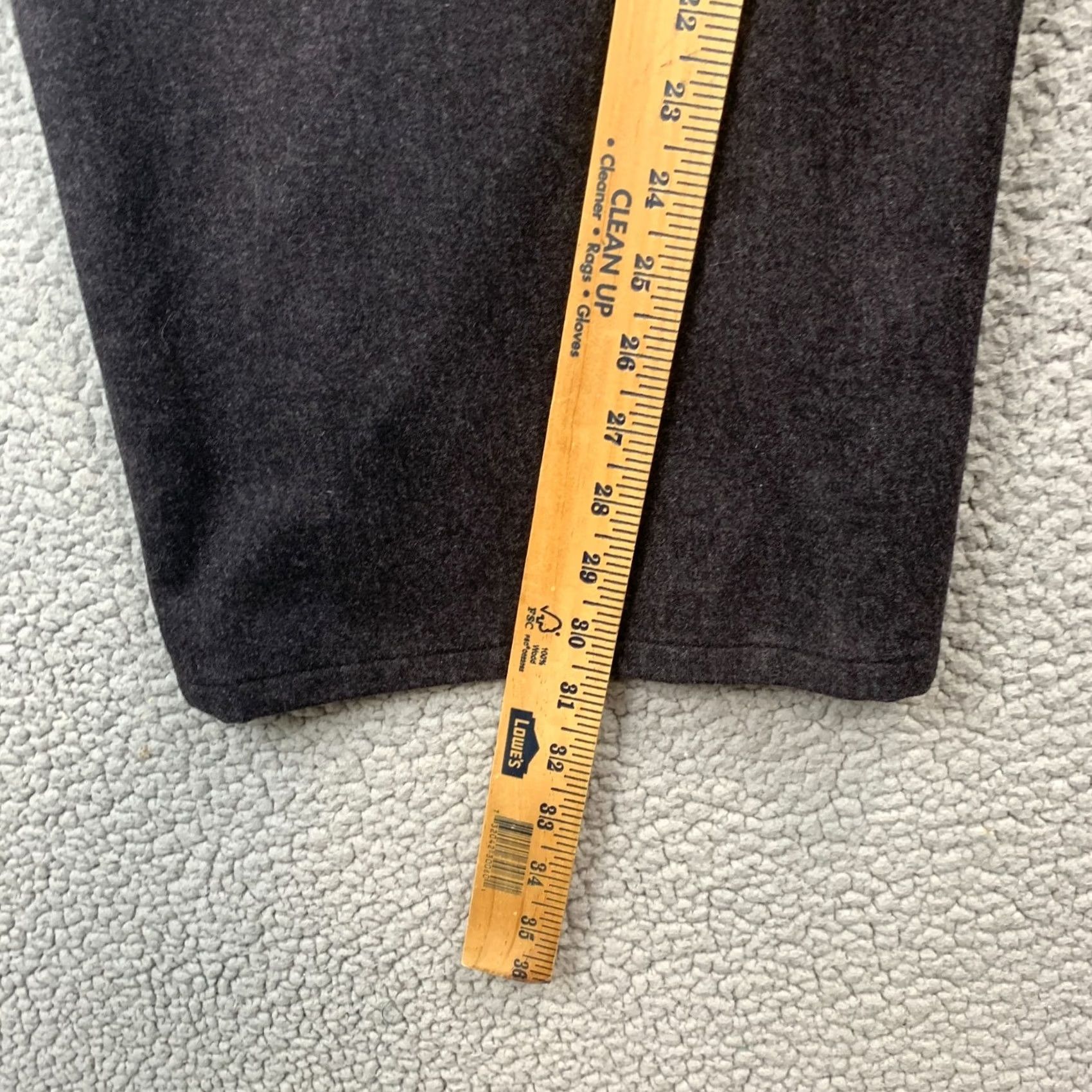 Eileen Fisher Eileen Fisher Black 100% Wool Elastic Waist Crop Wide-Leg Pants w/Pockets-Size L Womens Size 36" / US 14 / IT 50 - 6 Thumbnail