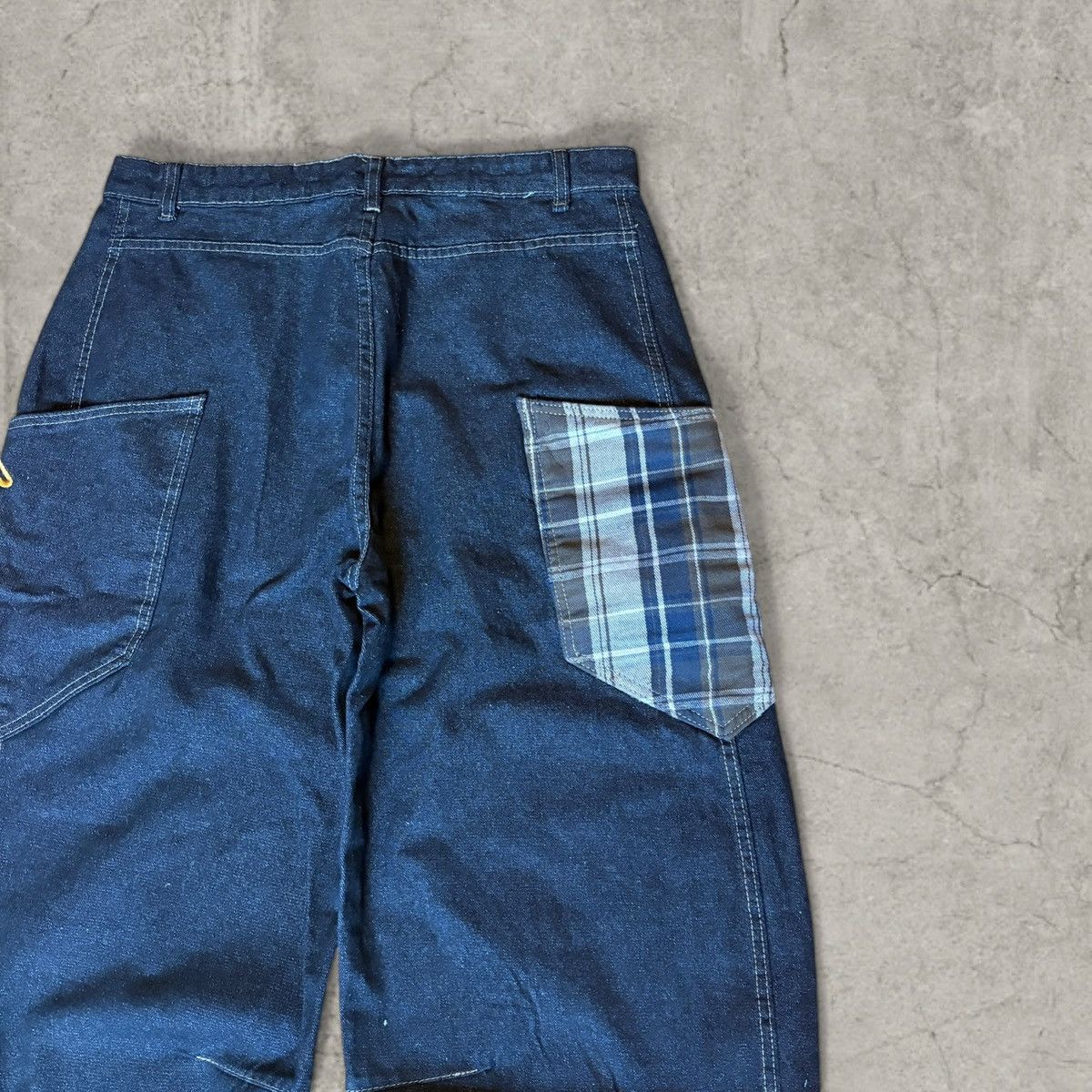 Japanese Brand Cool wide skater Japanese style jeans in navy blue. Size L Size US 34 / EU 50 - 3 Thumbnail