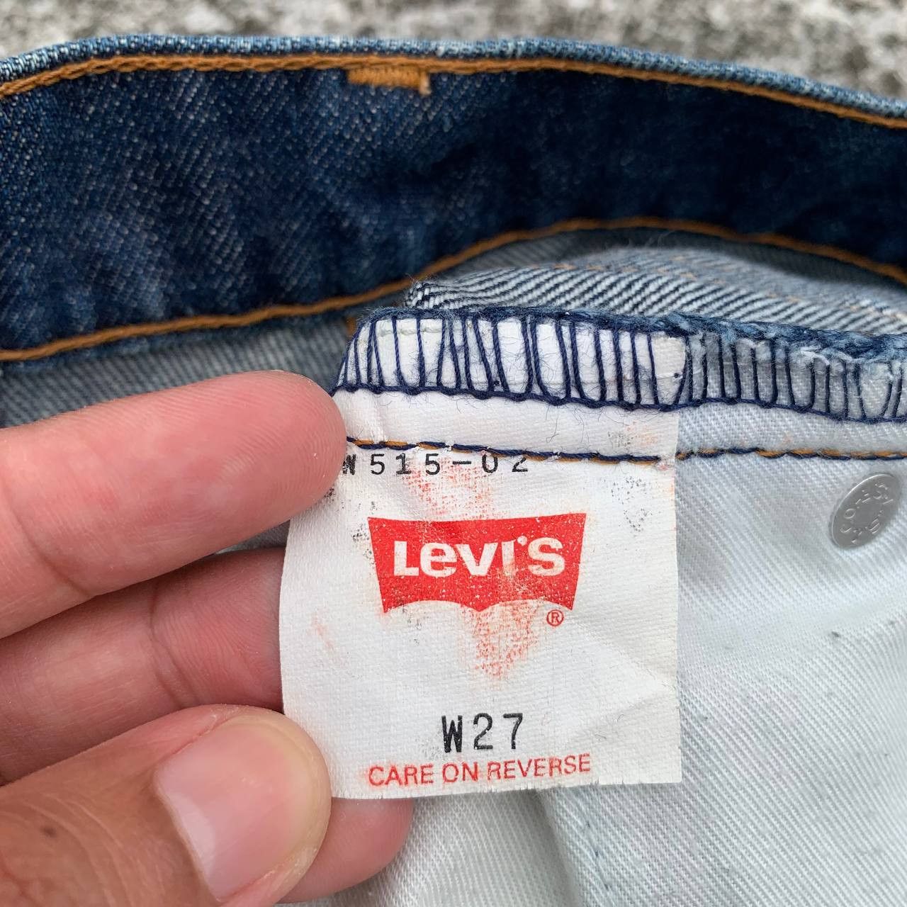 Levi's Vintage Clothing Vintage Levis 515 Jeans Blue Wash Denim Distressed Size US 27 - 7 Thumbnail