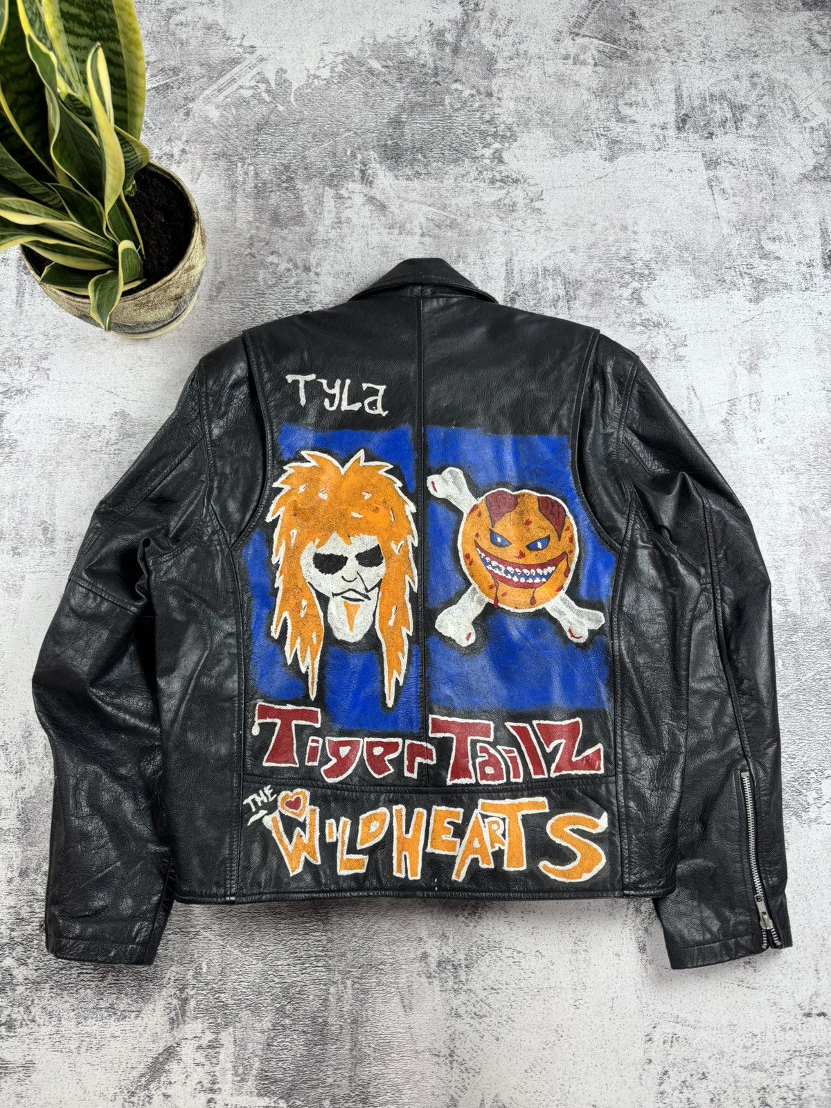 Genuine Leather Tyla Tiger Tailz Wildhearts Punk Real Racing Custom Jacket Size US M / EU 48-50 / 2 - 5 Thumbnail