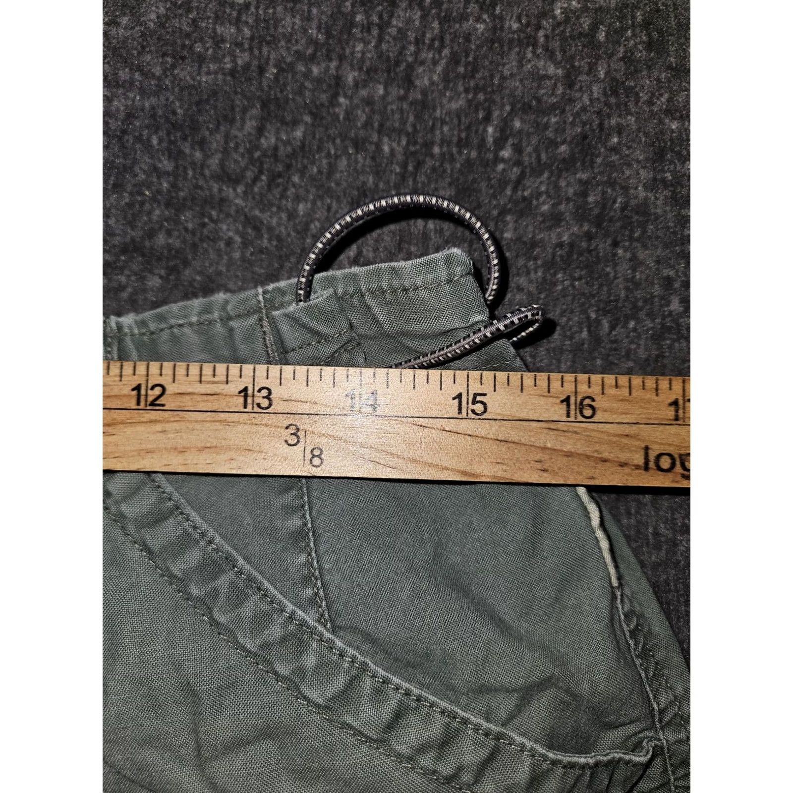 Vintage Columbia Shorts Womens Large Gray Utility Twill Elastic Waist Hiking Outdoor Desert? Size 36" / US 14 / IT 50 - 3 Thumbnail