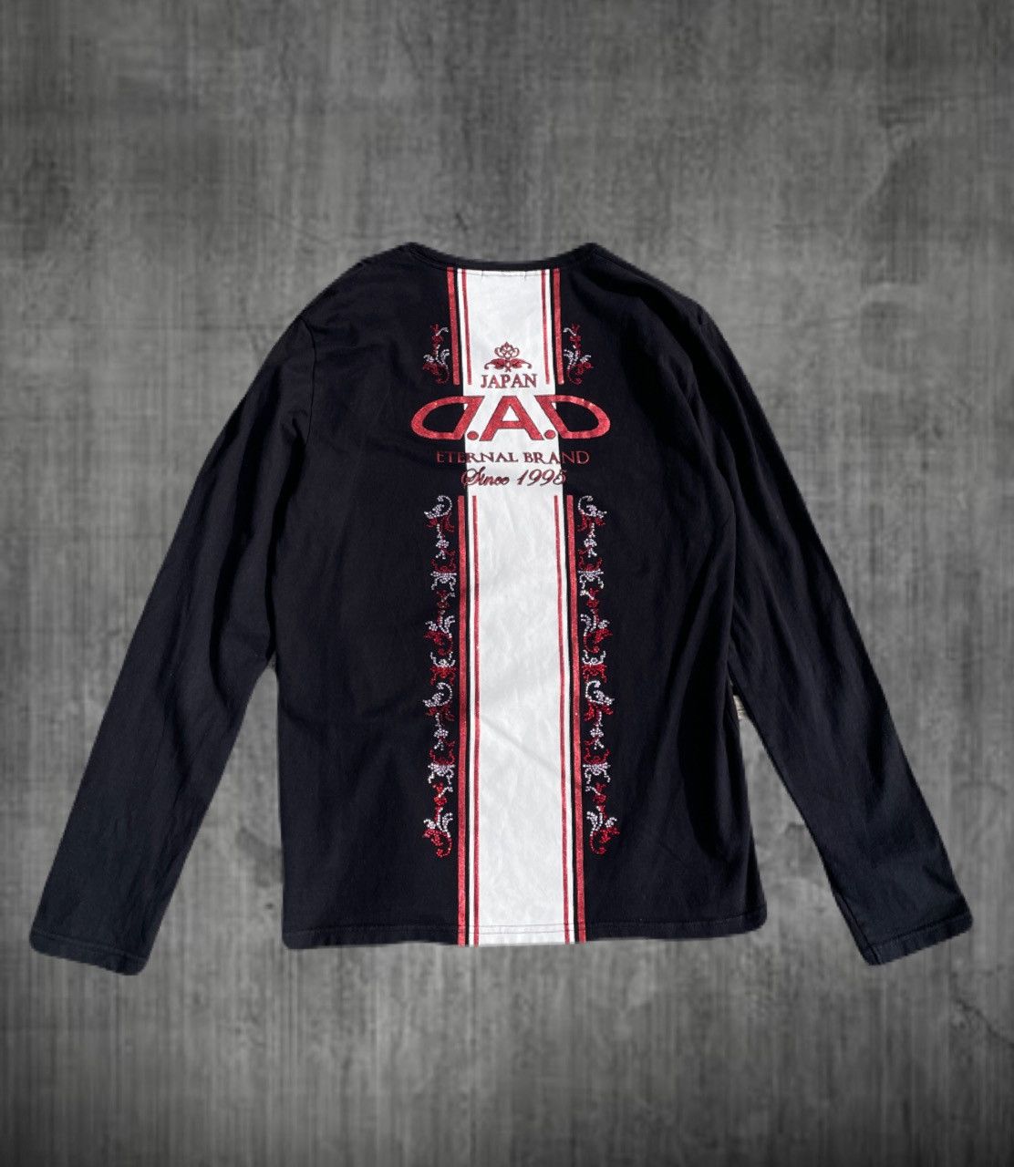 If Six Was Nine 2000s Japanese archive Vkei Glitter Poem Long Sleeve Tee Size US M / EU 48-50 / 2 - 1 Thumbnail