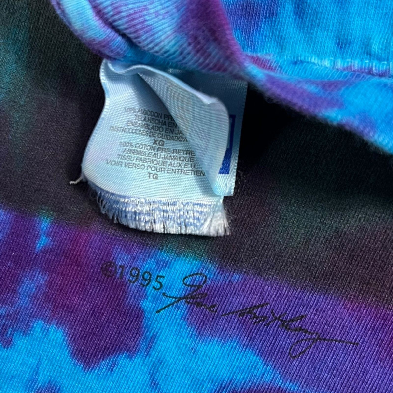 Band Tees × Grateful Dead × Vintage Vintage 1995 Haight & Ashbury tie dye 1960s hippie tee (XL) Size US XL / EU 56 / 4 - 6 Thumbnail