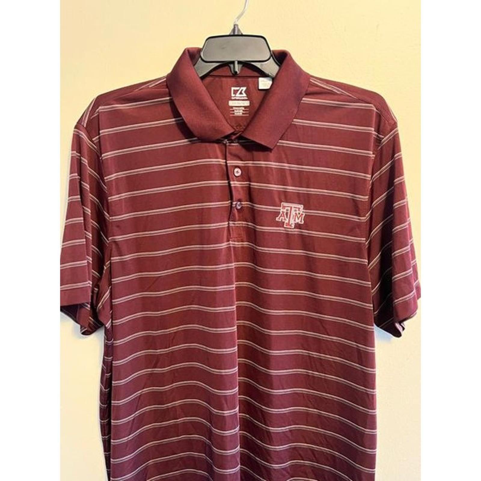 Cutter & Buck Cutter & Buck Men's 2XL Texas A&M Maroon Gray Polo Size US XXL / EU 58 / 5 - 1 Thumbnail