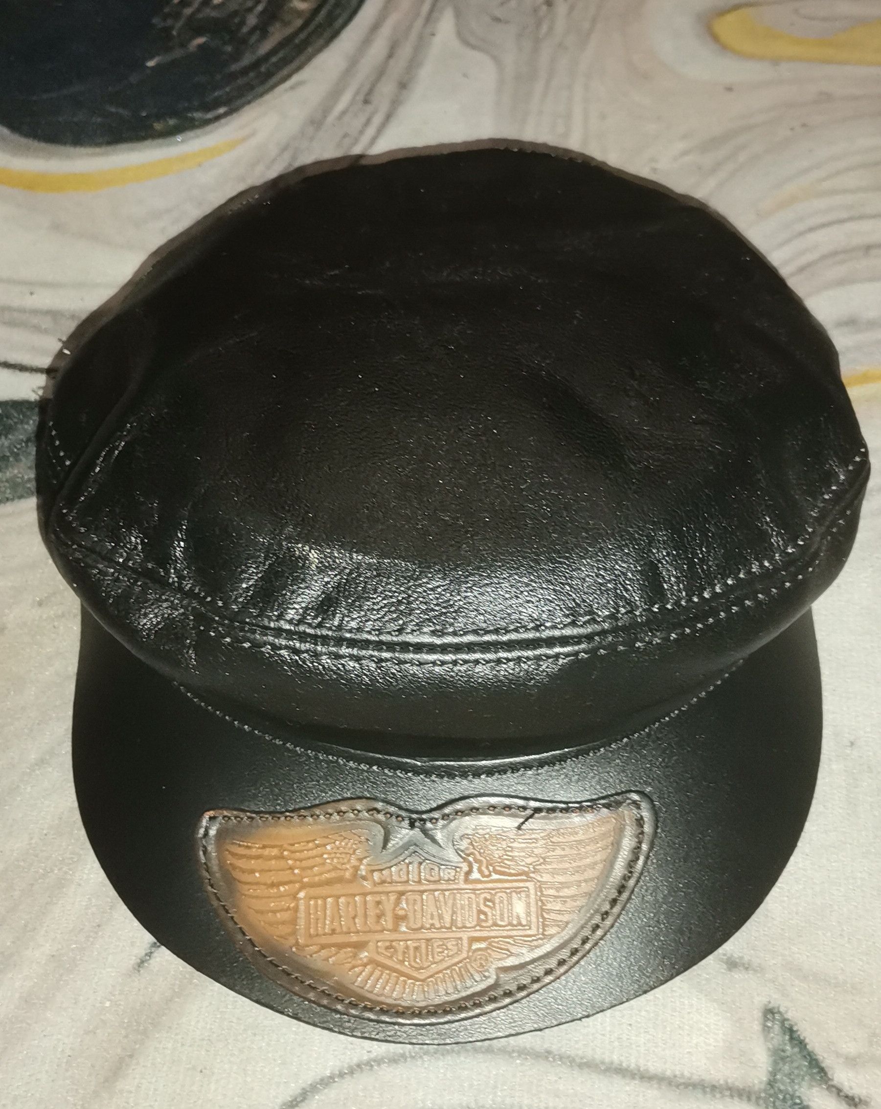 Harley Davidson Hats captain leather harley davidson vintage 80s Size ONE SIZE - 1 Thumbnail