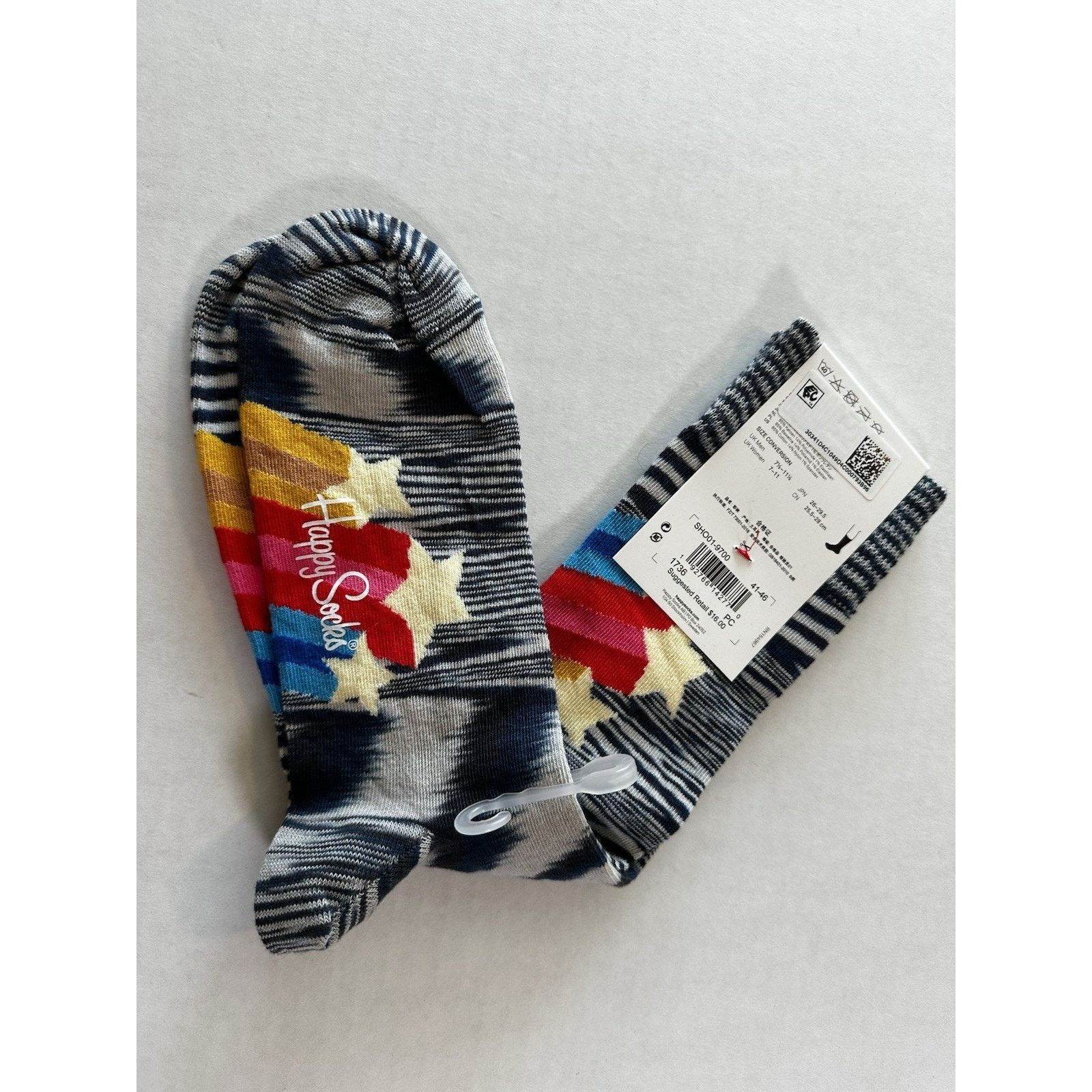 Happy Socks Happy Socks Crew Shooting Stars Sock Sz M 8-12-W 10-12.5 NWT Size ONE SIZE - 3 Thumbnail