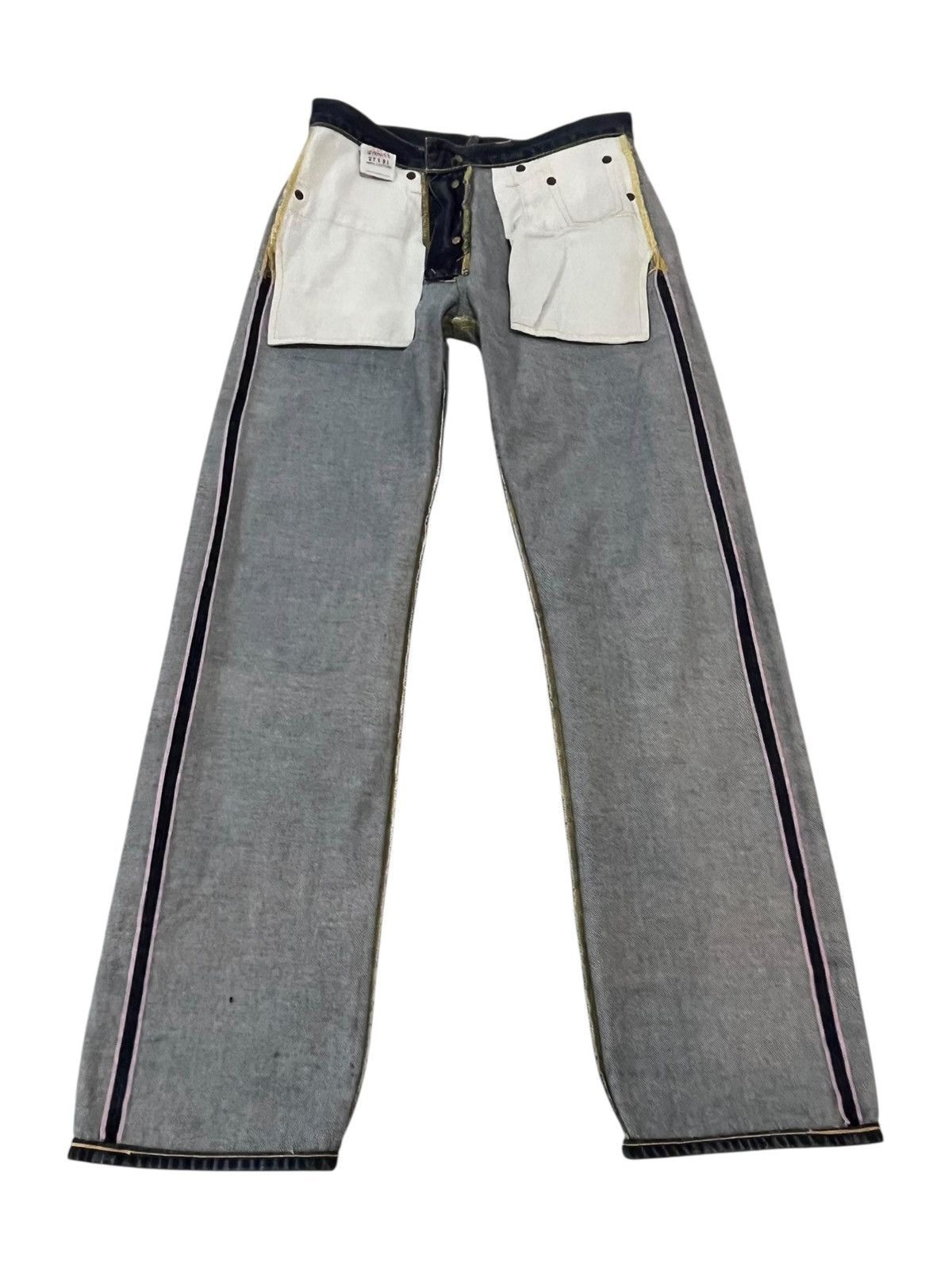 Evisu VERY RARE🔥Vintage EVISU DONNA Pink Selvedge Denim Jeans 27” Size 27" / US 4 / IT 40 - 15 Thumbnail