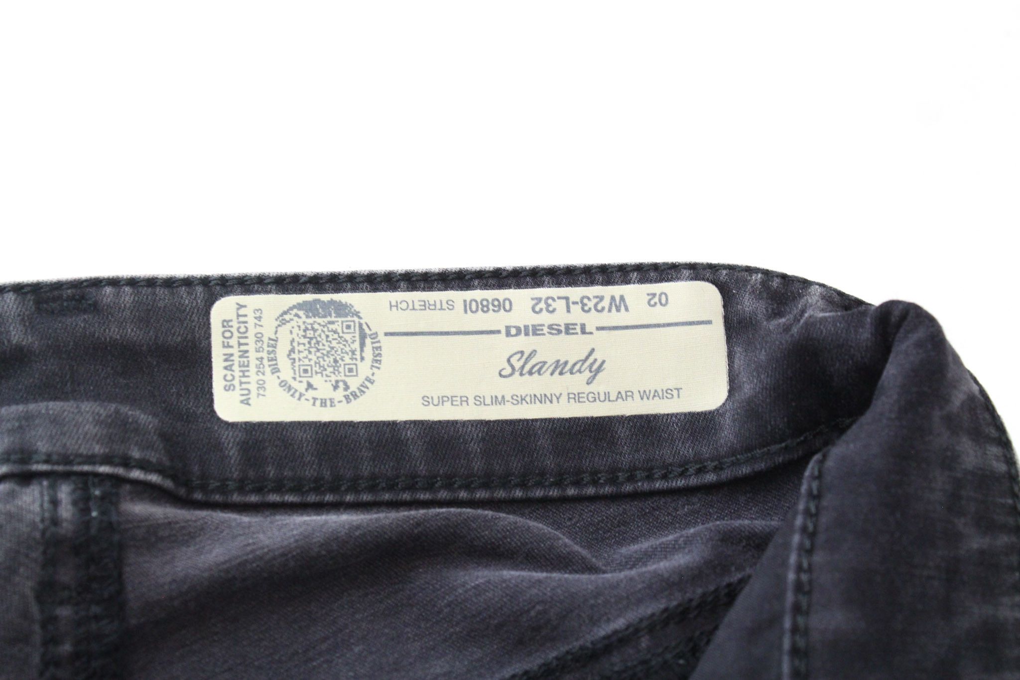 Diesel SLANDY 0680I W23/L32 Girls Black Stretch Jeans 70061 Size 23" - 6 Thumbnail