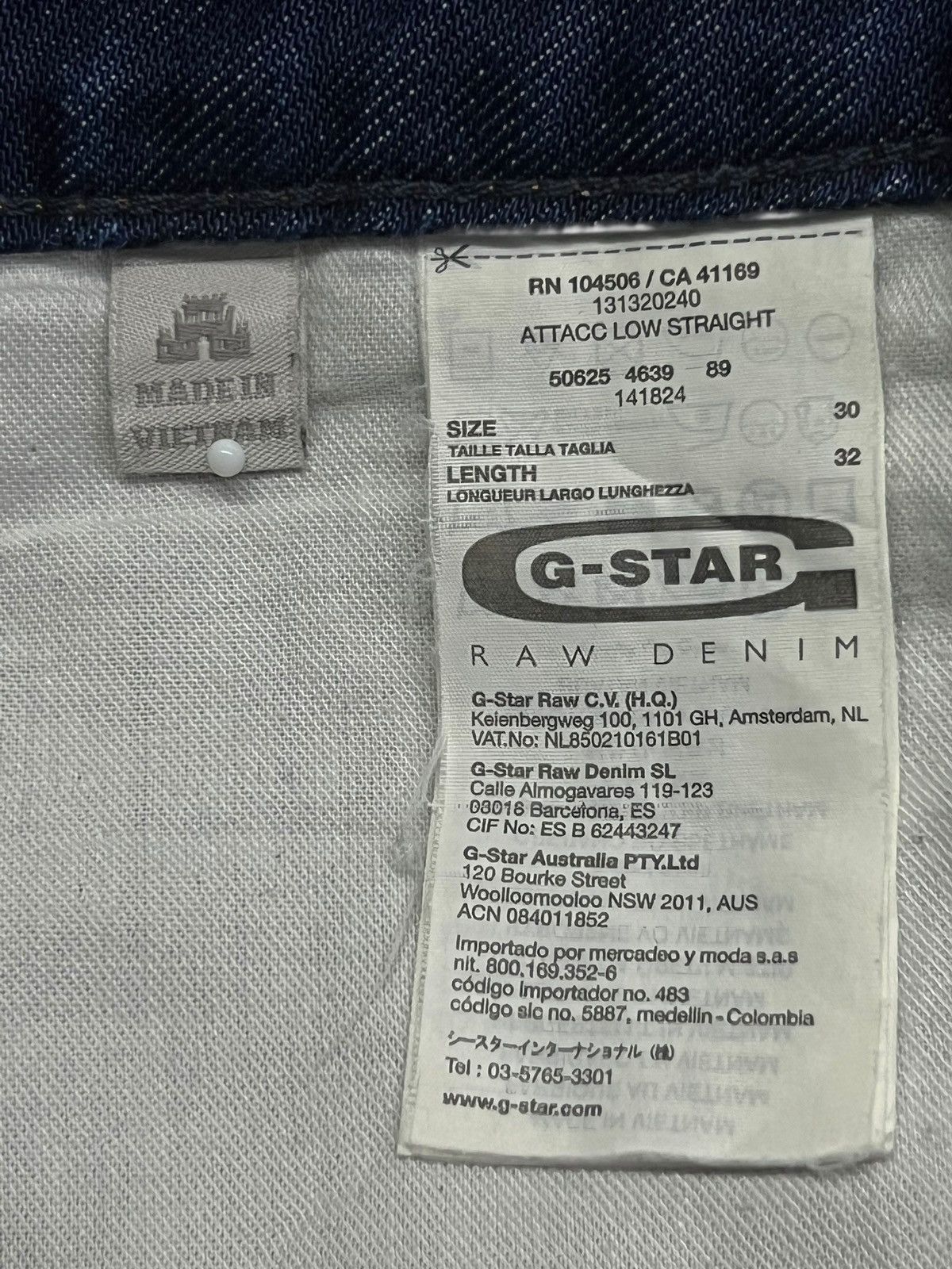 G-Star Vintage G-Star Raw Denim - Faded Wash, Honeycomb Denim Size US 32 / EU 48 - 13 Thumbnail