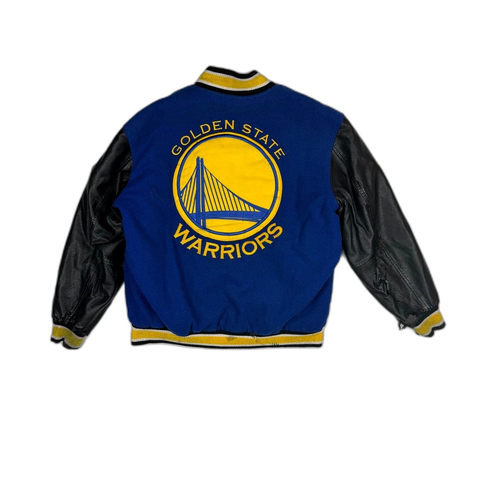 Vintage Golden State Warriors JH Design Reversible Jacket Blue Wool Size US L / EU 52-54 / 3 - 7 Thumbnail