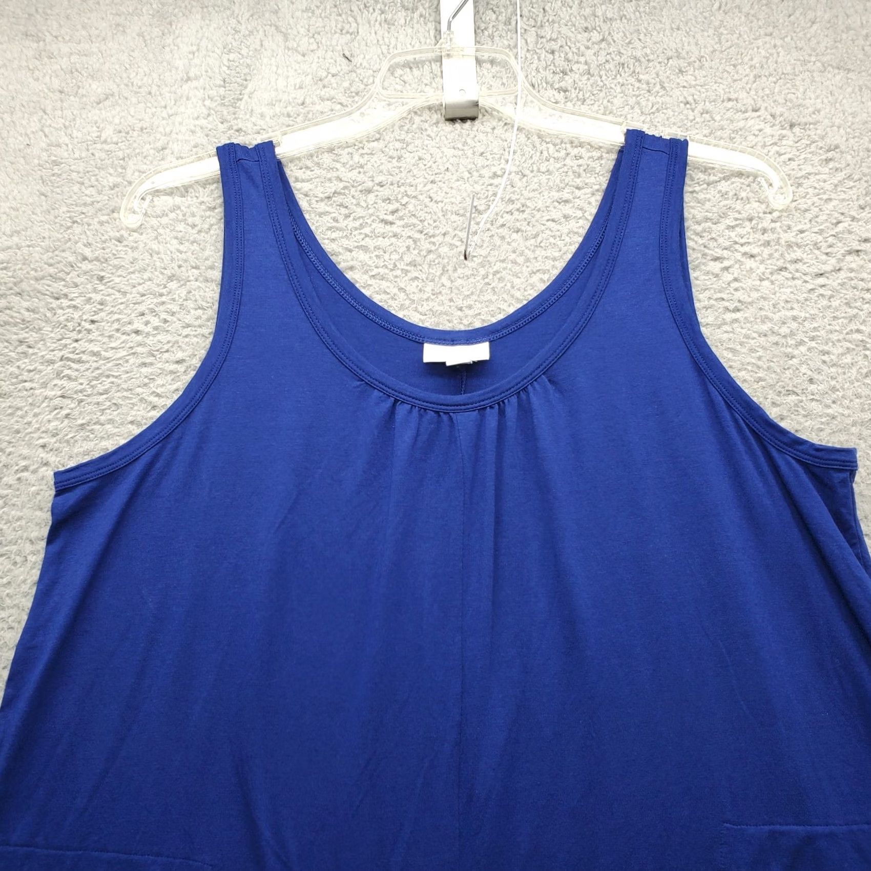 J. Jill J. Jill Jumpsuit Womens Large Blue Stretch Round Neck Sleeveless Wide-Leg Casual Size 36" / US 14 / IT 50 - 7 Thumbnail