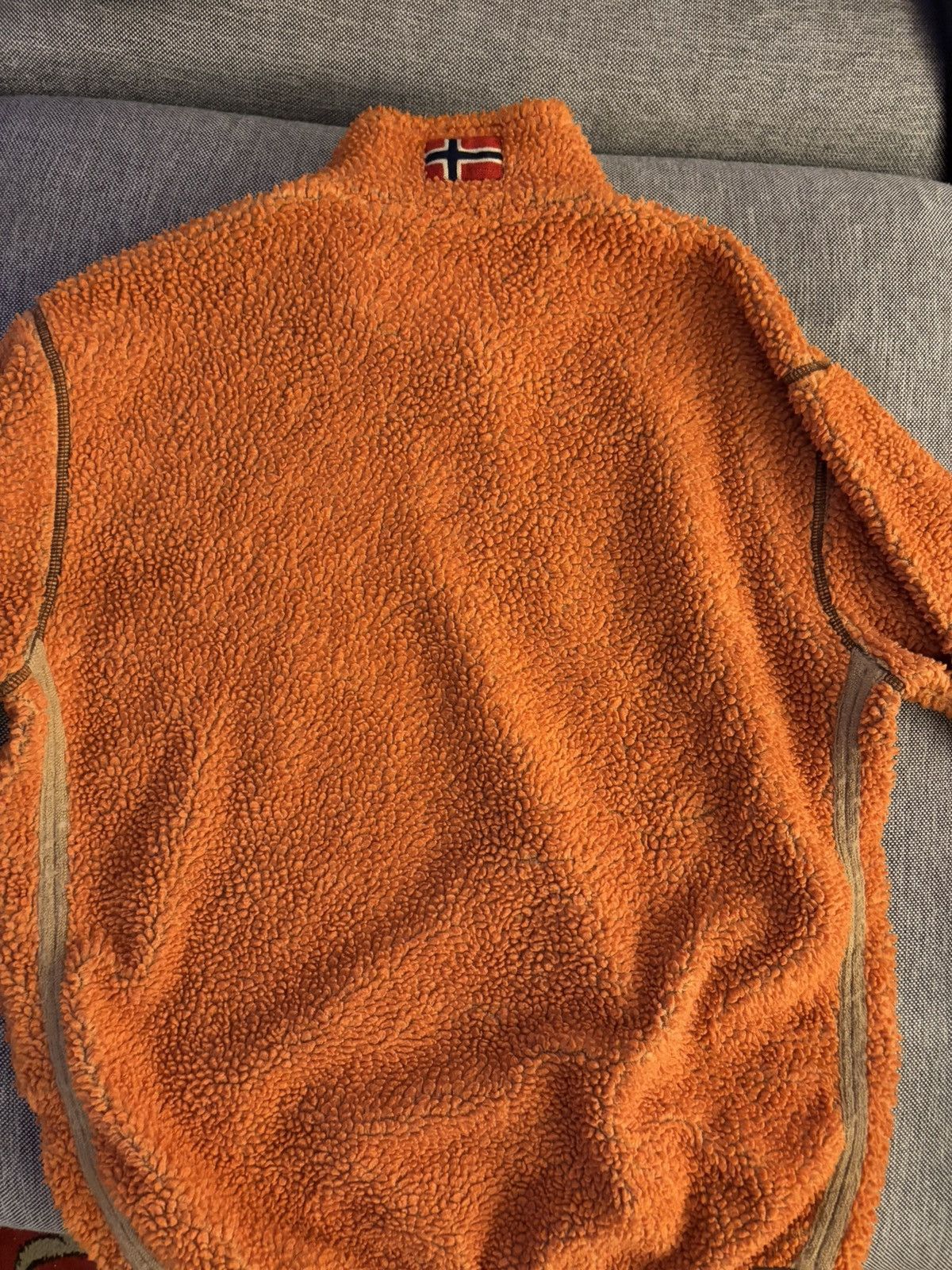 Napapijri Orange fuzzy Napa quarter zip Size US L / EU 52-54 / 3 - 7 Thumbnail