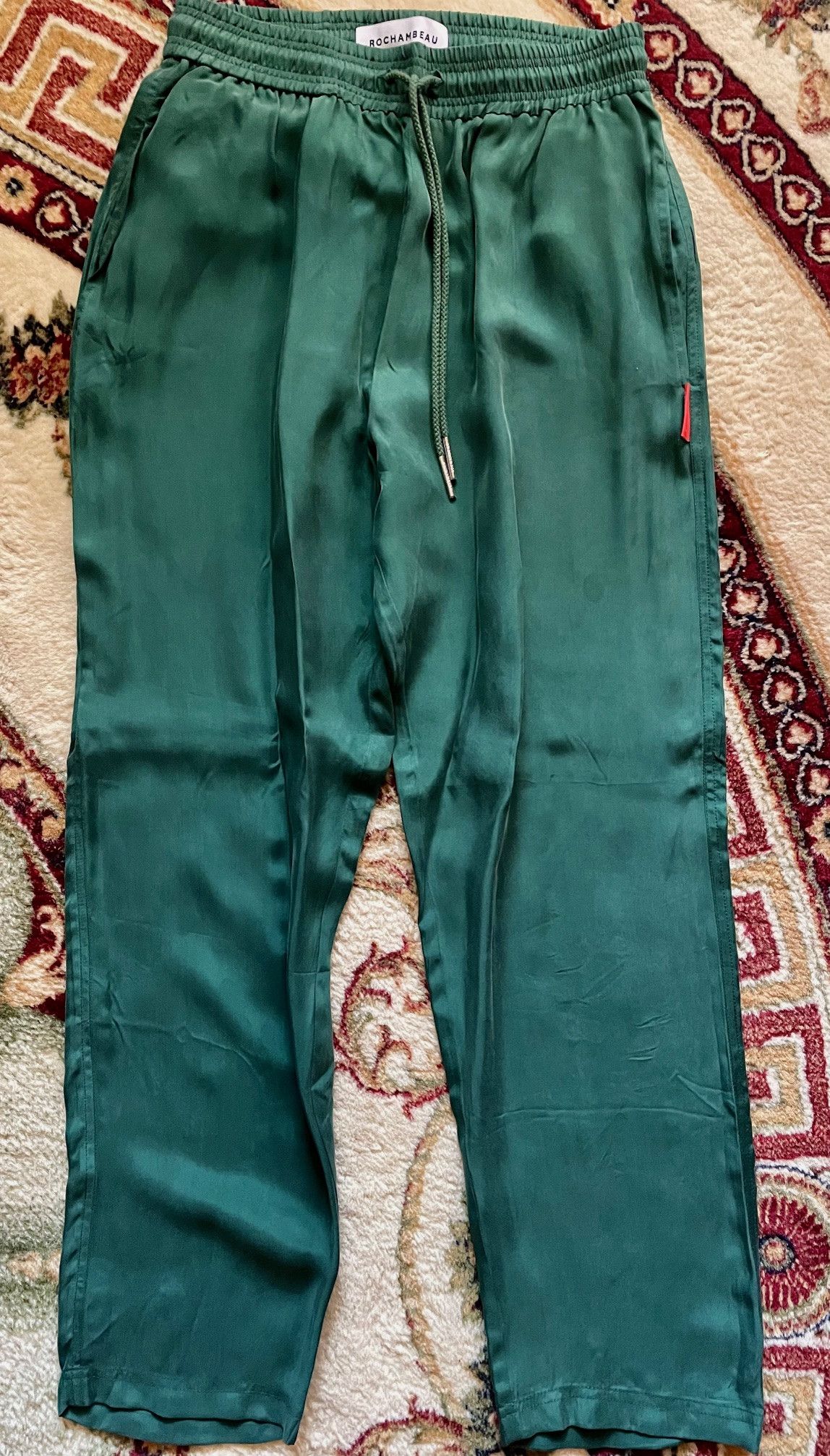 Rochambeau Cupro Silky Sweatpants Emerald Green Size US 32 / EU 48 - 1 Thumbnail