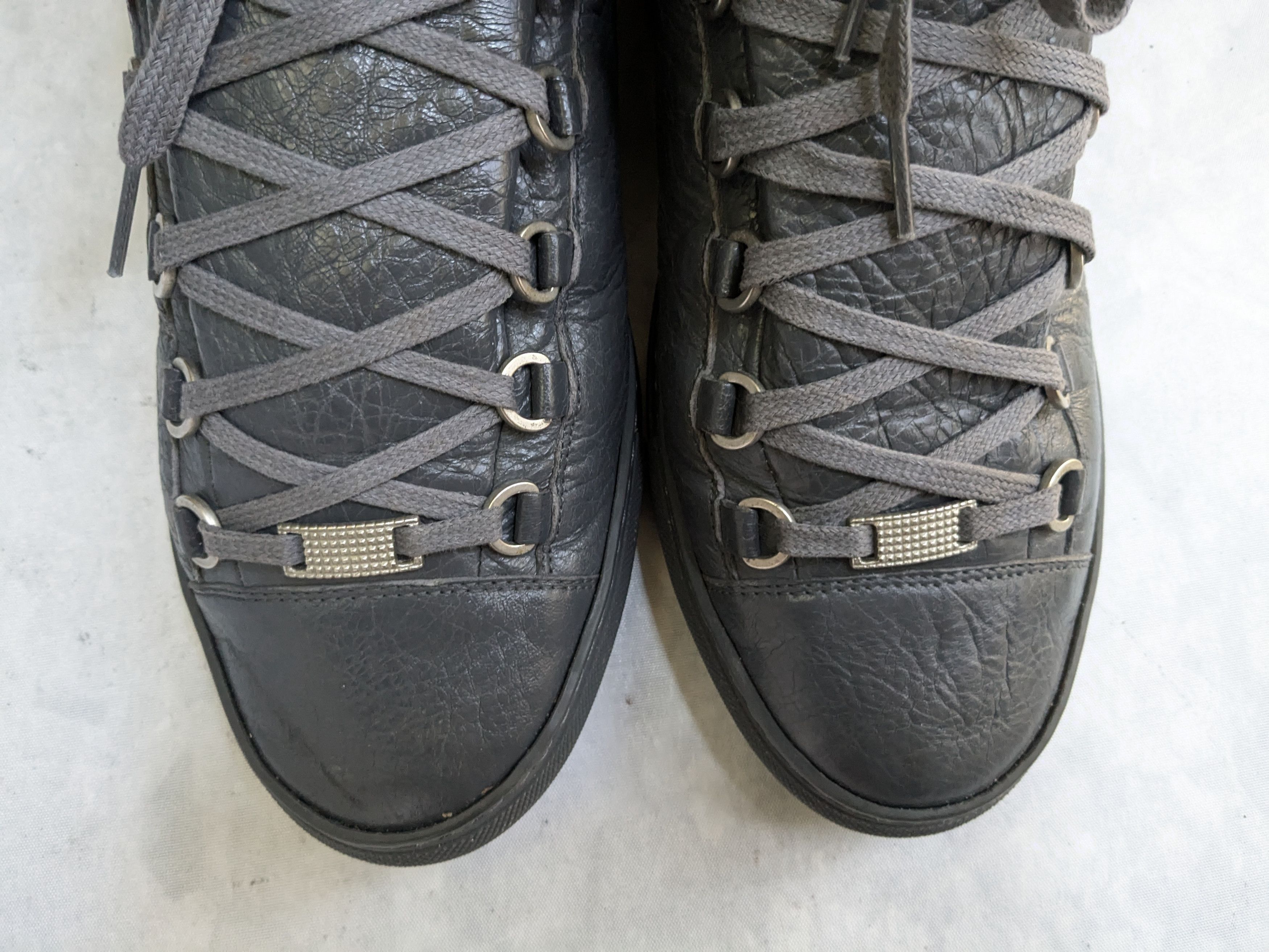 Balenciaga Balenciaga Arena Sneakers Gray High Tops 9 Leather Size US 9 / EU 42 - 3 Thumbnail