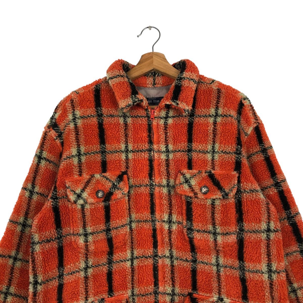 Japanese Brand 🔥VINTAGE FLEECE FLANNEL JACKET RALPH ETON ISSEY MIYAKE Size US M / EU 48-50 / 2 - 5 Thumbnail