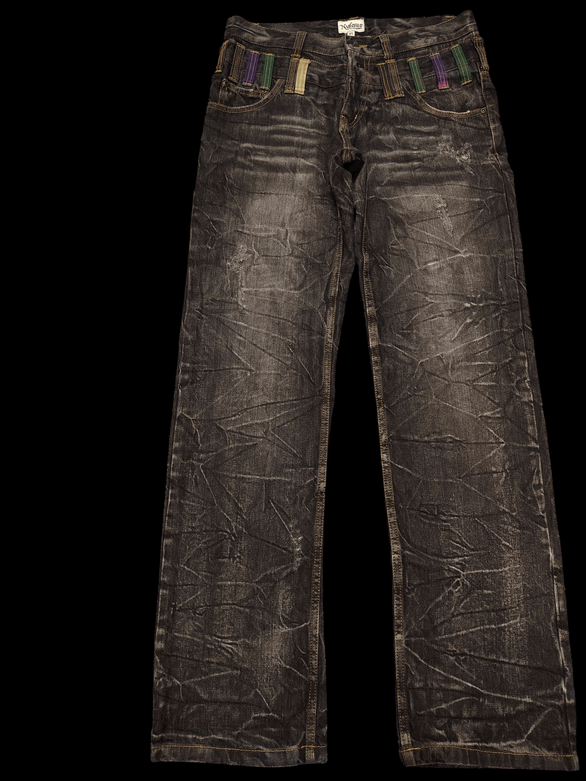 Who Decides War Double Waist Japanese Nylaus Clothing Mudwash Clawmark Sick Size US 32 / EU 48 - 3 Thumbnail