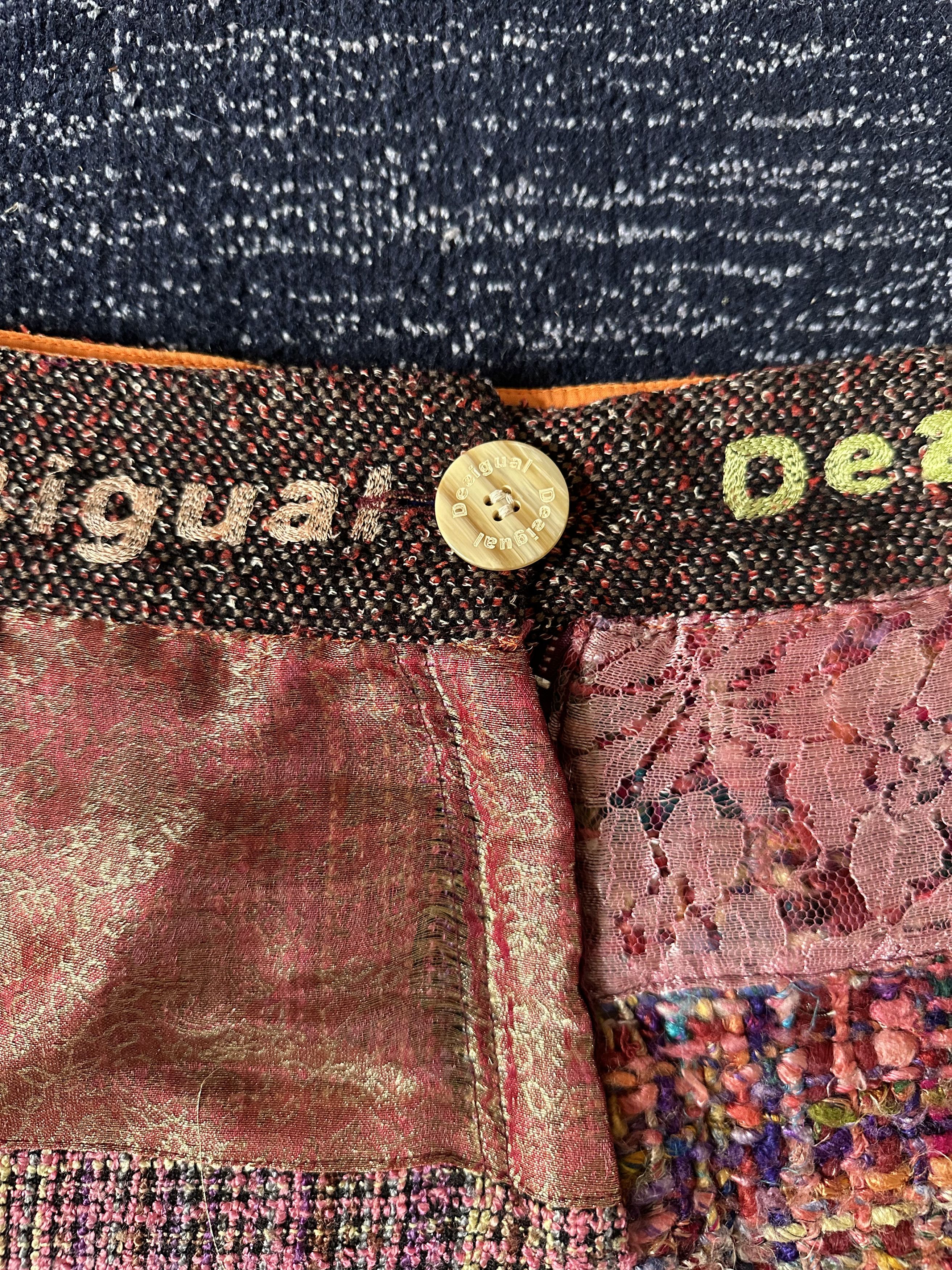 Desigual Desigual Knit Patchwork Mini Skirt Size 26" / US 2 / IT 38 - 3 Thumbnail