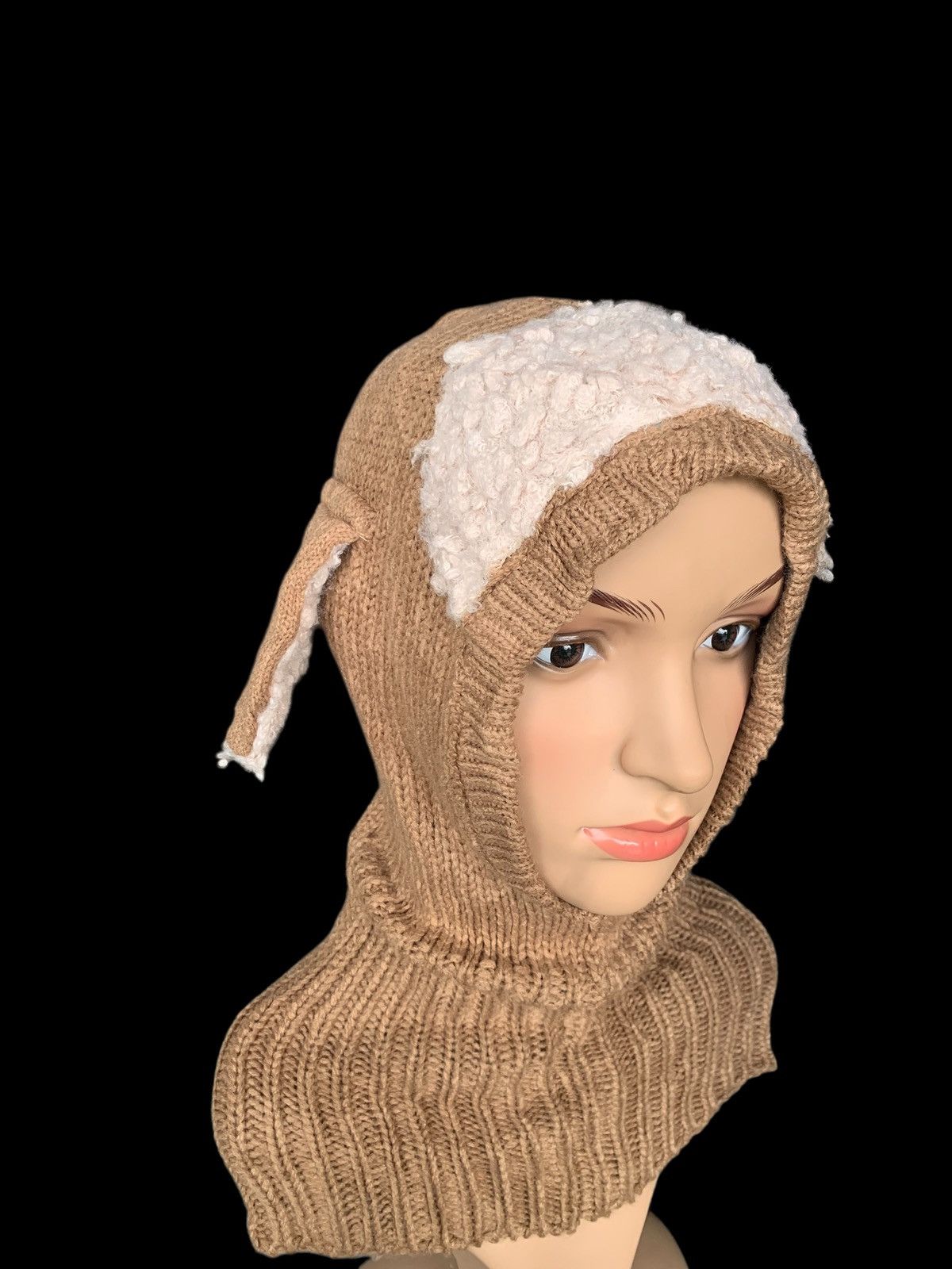 Japanese Brand Winter Lamb Hat Neck Warmer Fleece Ear Size ONE SIZE - 3 Thumbnail