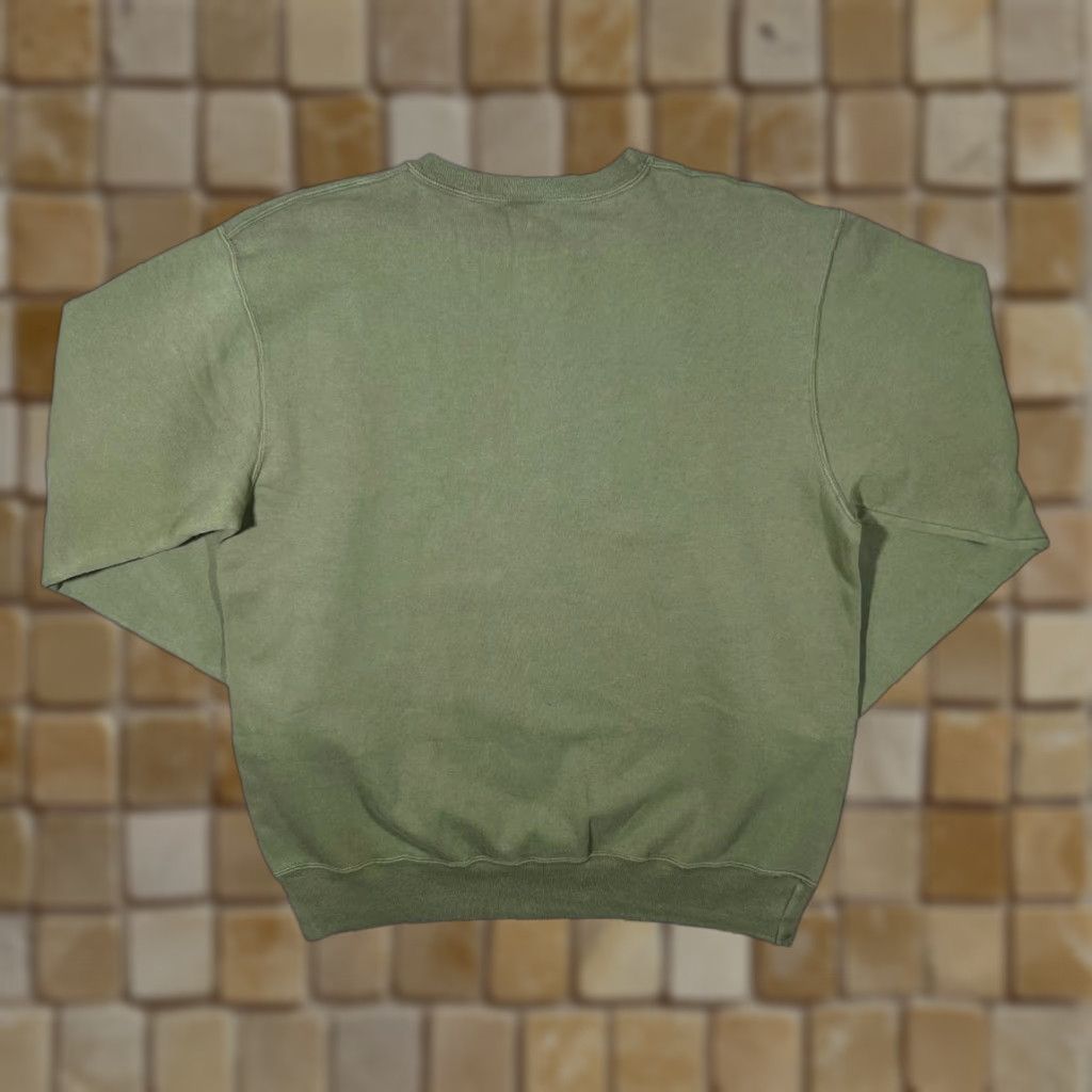 Champion VINTAGE Champion Embroidered Sweatshirt Khaki Green Distressed XL Mens Pullover Crew Neck Cap Size US XL / EU 56 / 4 - 1 Thumbnail