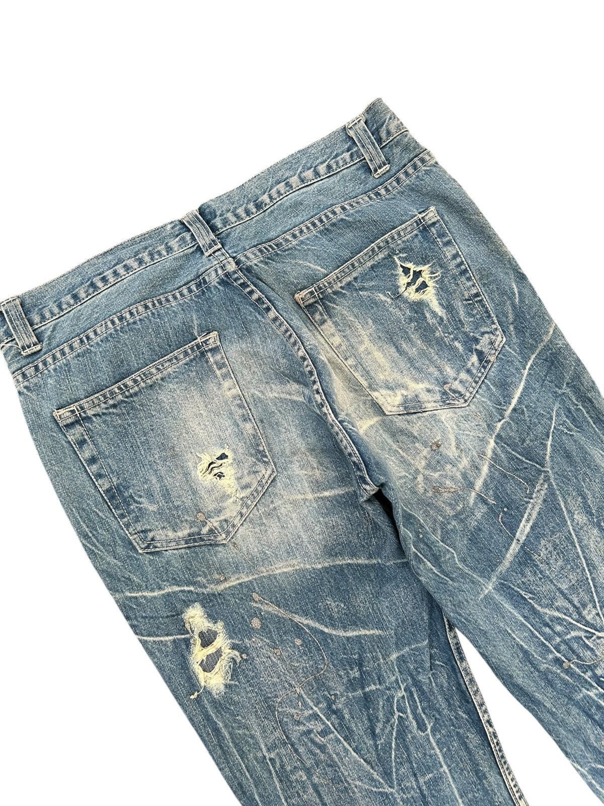 Kapital × Undercover × Vintage Japanese Nylaus Distressed Punk Bondage Denim Jeans Size US 33 - 9 Thumbnail