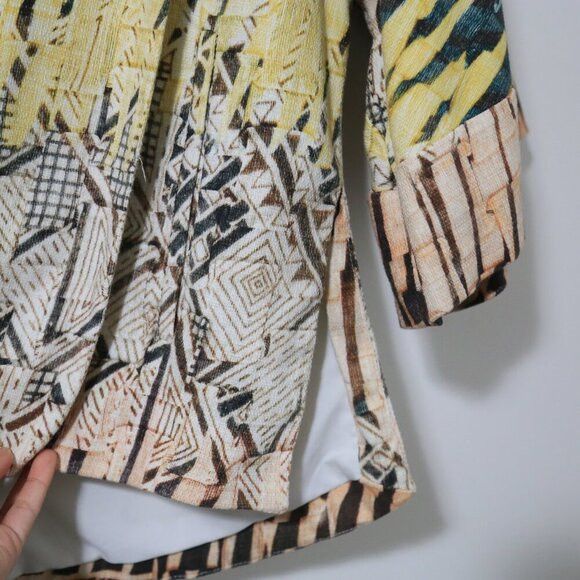 Zara Zara Basic Open-Front Cotton Printed Kimono-Style Jacket Size S / US 4 / IT 40 - 5 Thumbnail