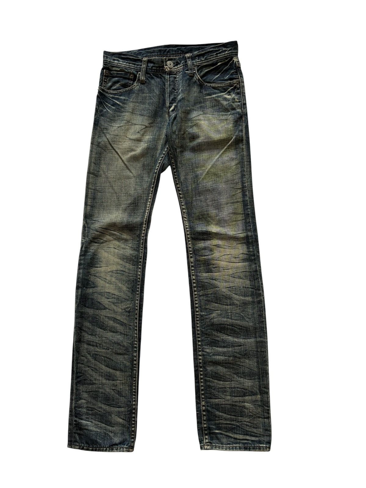 If Six Was Nine EDGE DIFFERENCE SLIM FIT BLEACH JEANS Size US 29 - 1 Thumbnail