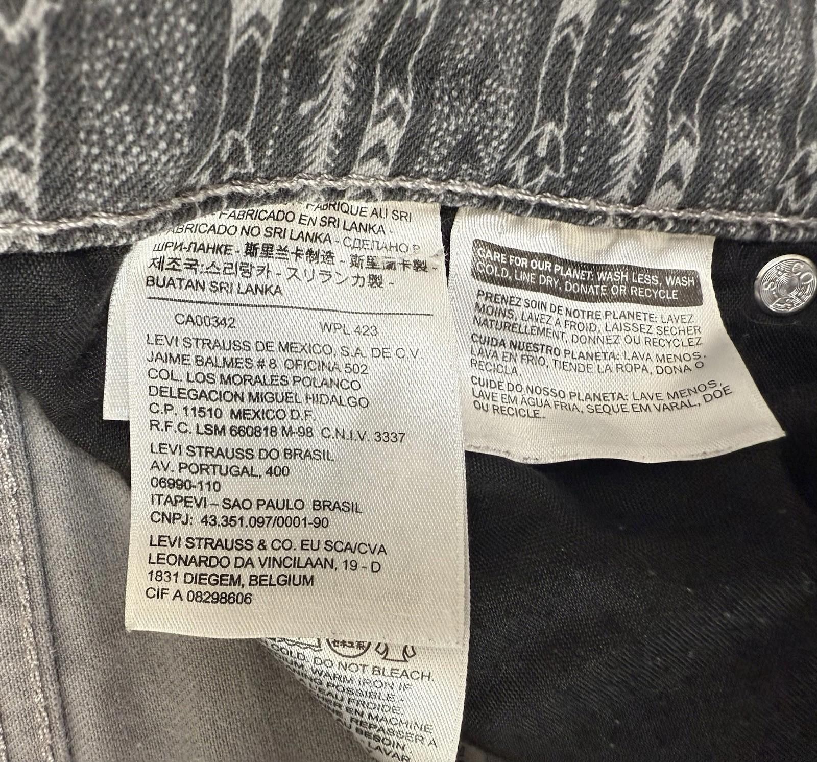 Levi's Levi's 524 Too Superlow Stretch Skinny Jeans Stripe 31x31 Size 31" - 8 Thumbnail