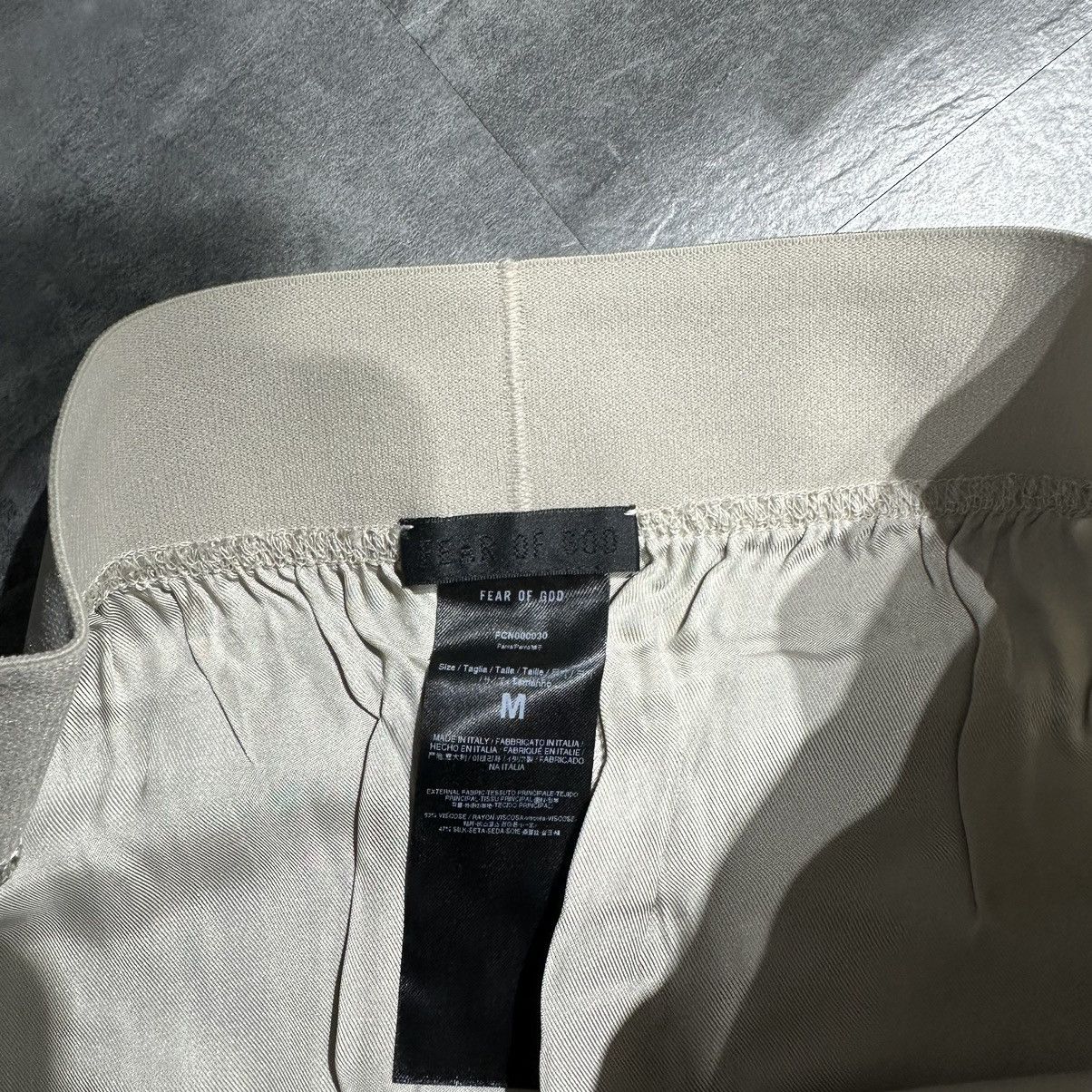 Fear of God Fear of God Luxury Loungewear Silk Lounge Pants - Cement Size US 32 / EU 48 - 3 Thumbnail