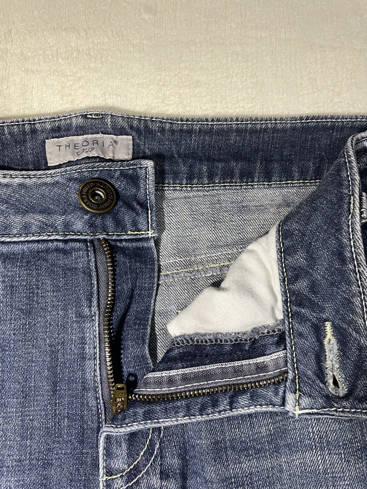 Japanese Brand Vintage Theoria Boot Cut Mudwash Distress Denim Jeans Size US 35 - 6 Thumbnail