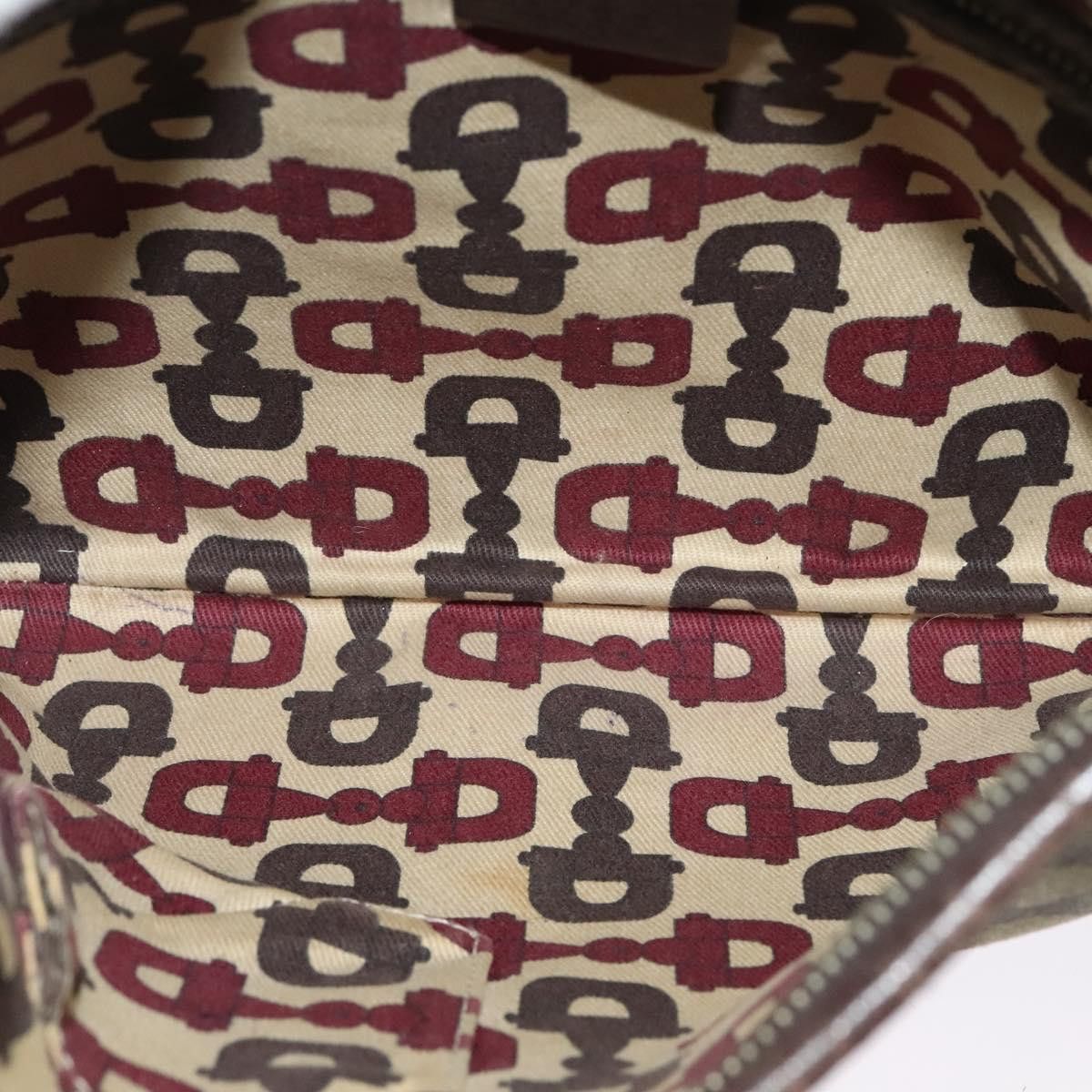 Gucci GUCCI GG Canvas Web Sherry Line Shoulder Bag Beige Gold Red Size ONE SIZE - 16 Thumbnail