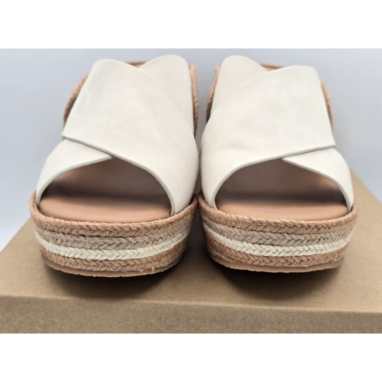Vintage GENTLE SOULS Women's Porto Wedge Sandal Sz 9 M Gray Nubuck Espadrille Size US 9 / IT 39 - 3 Thumbnail