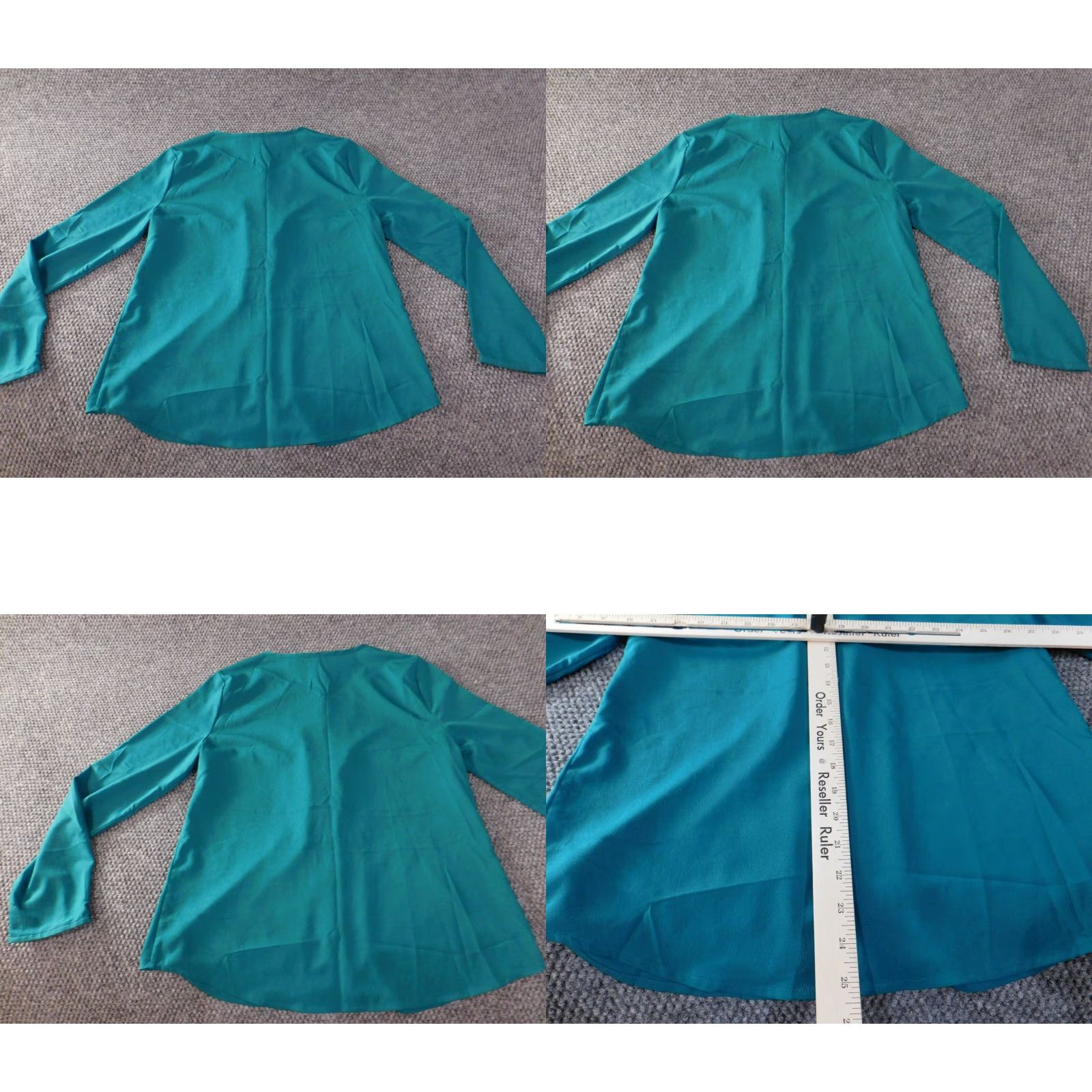 Banana Republic Banana Republic Blouse Shirt Womens Medium Blue Crew Neck Long Sleeve Cap Sleeve Casual Regular Polyester Rayon Ruffle Basic Classic Stretch Size M / US 6-8 / IT 42-44 - 8 Thumbnail