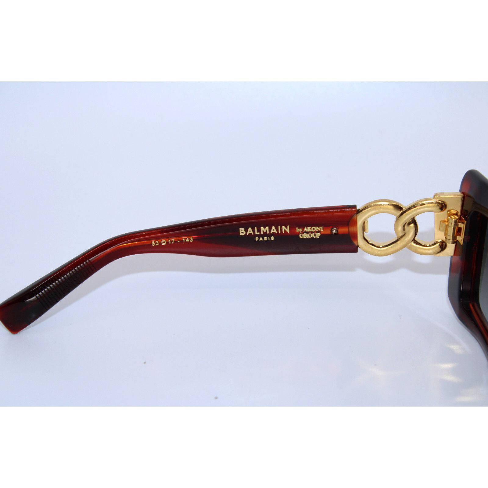 Balmain New in Box BALMAIN Imperial BPS-145B-53 Red Gold Sunglasses Size ONE SIZE - 5 Thumbnail