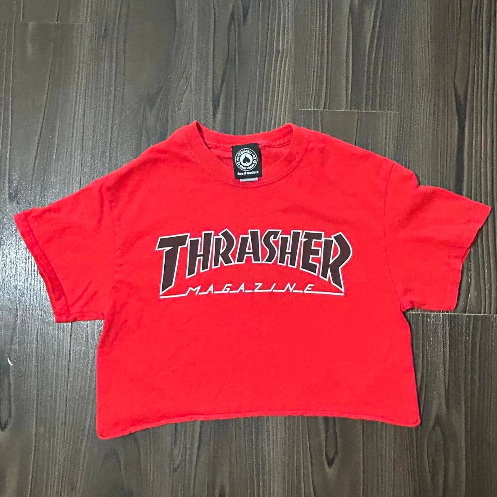 Thrasher Thrasher magazine red t shirt cropped Size S / US 4 / IT 40 - 1 Thumbnail